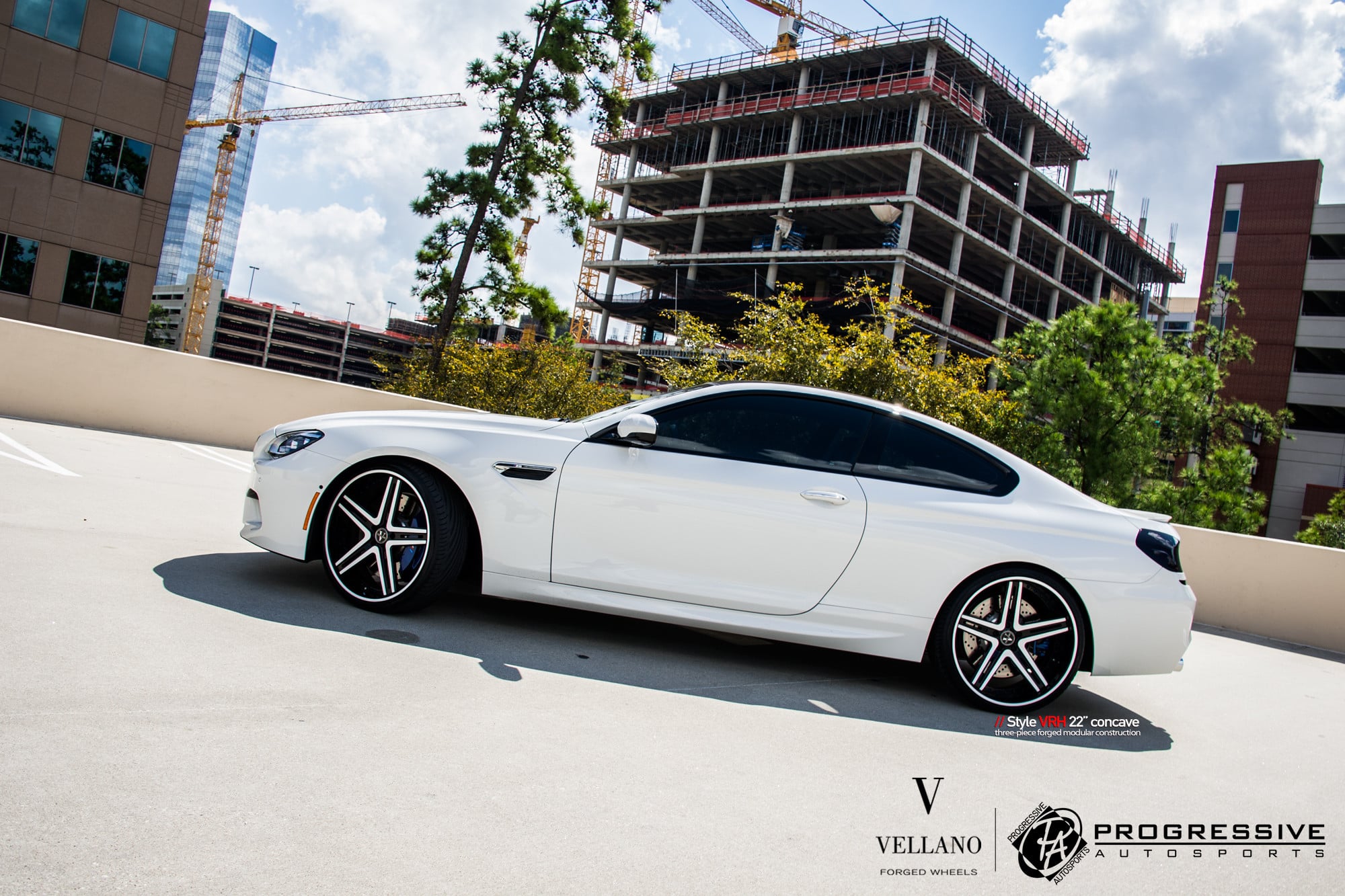 22 Inch Vellano Rims on White BMW 6-Series - Photo by Vellano