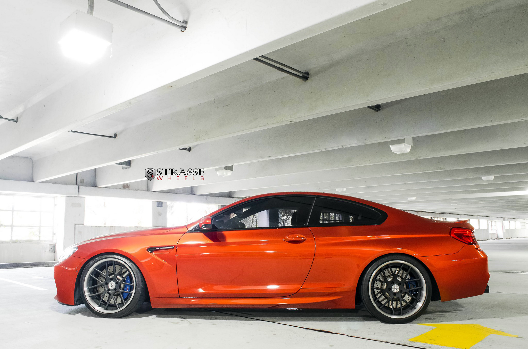 Red BMW 6-Series with Matte Black Strasse Rims - Photo by Strasse Forged