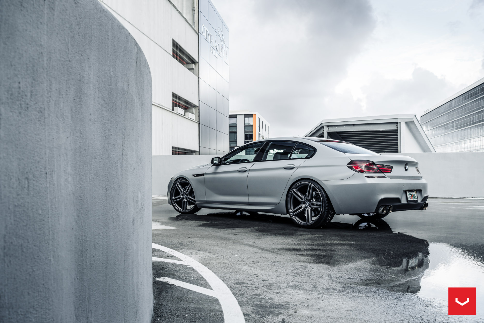 Custom Side Skirts on Gray BMW 6-Series - Photo by Vossen