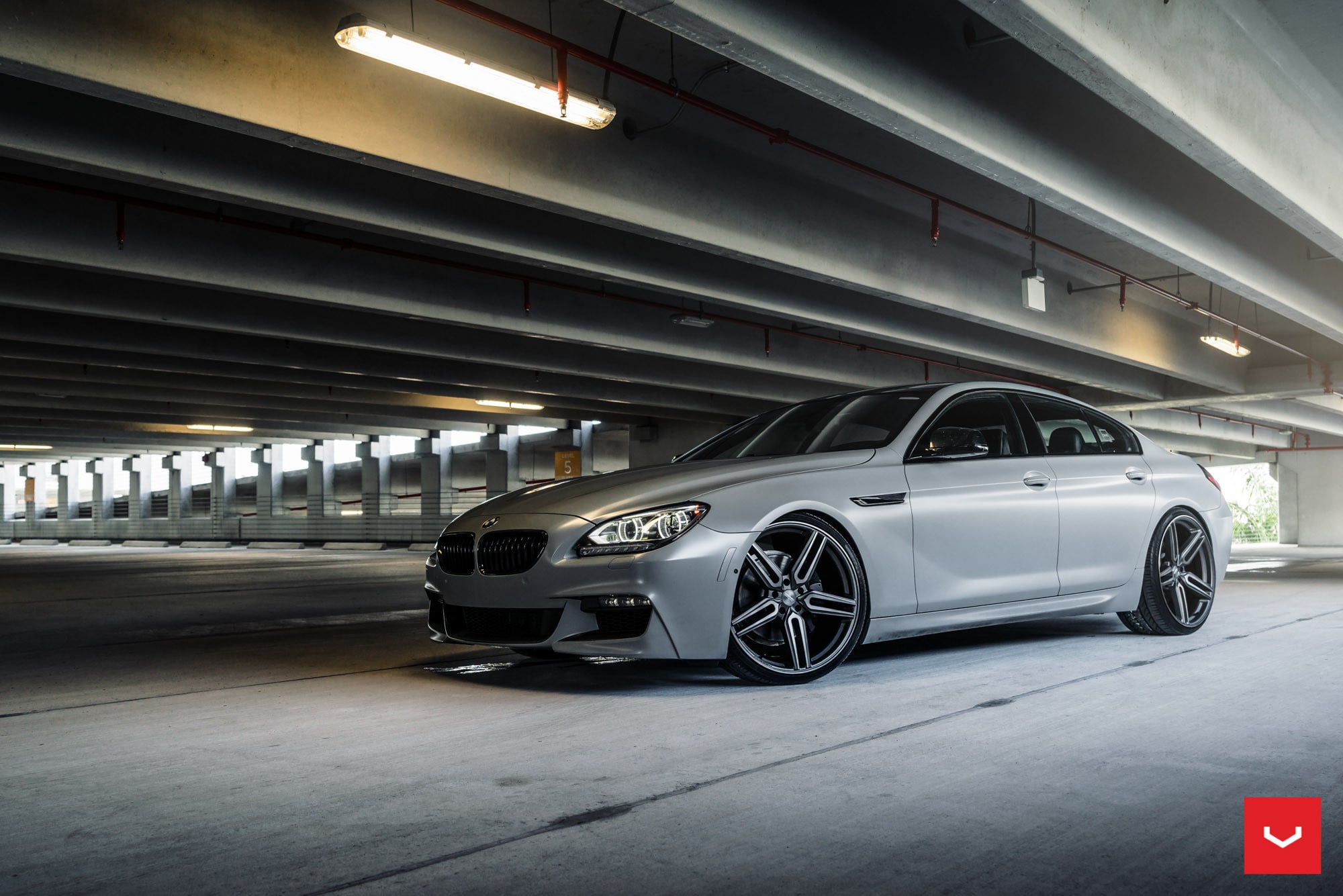 Gray BMW 6-Series with Custom Front Bumper - Photo by Vossen