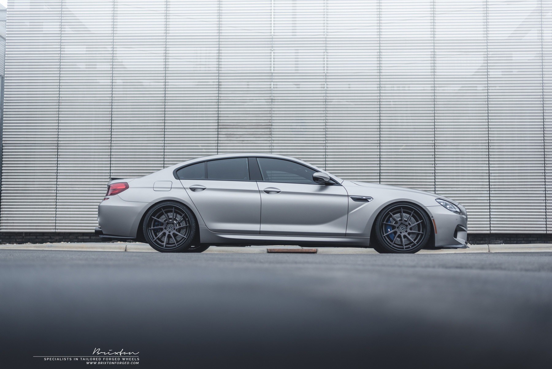 Custom Gray BMW 6-Series Side Skirts - Photo by Brixton Forged Wheels