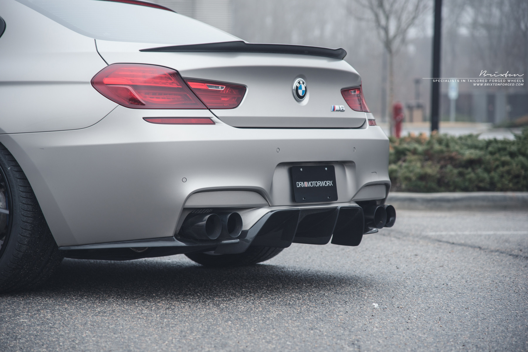 Gray BMW 6-Series with Custom Rear Diffuser - Photo by Brixton Forged Wheels