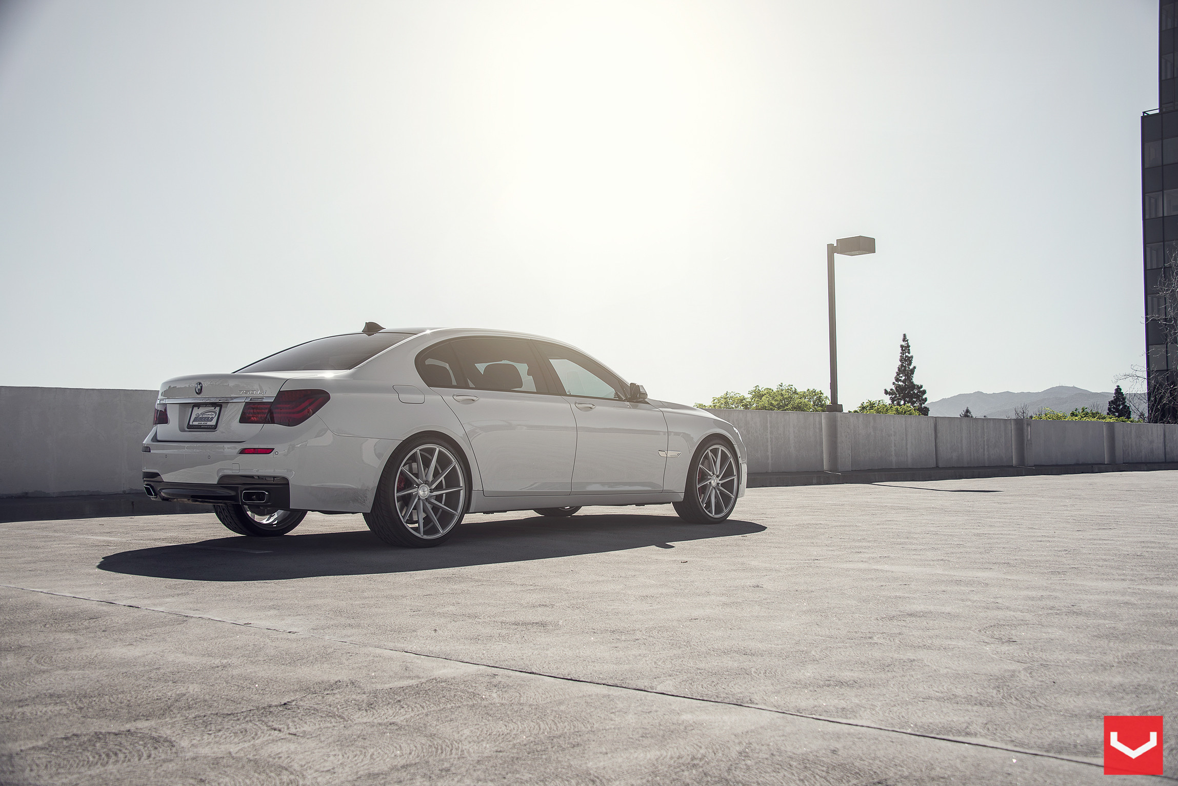 Chrome CVT Vossen Rims on White BMW 7-Series - Photo by Vossen