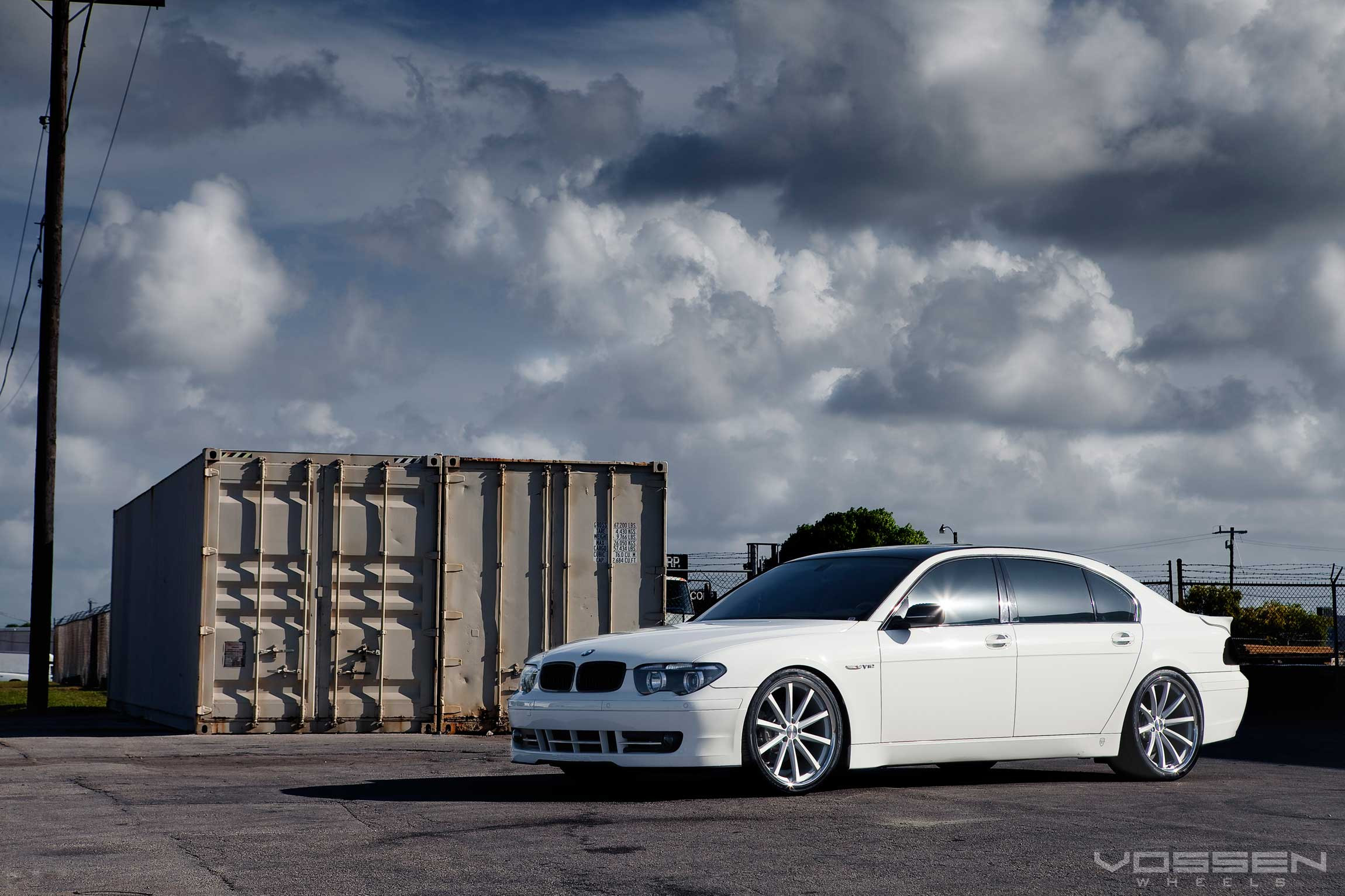Custom Vossen CV Wheels on White BMW 7-Series - Photo by Vossen