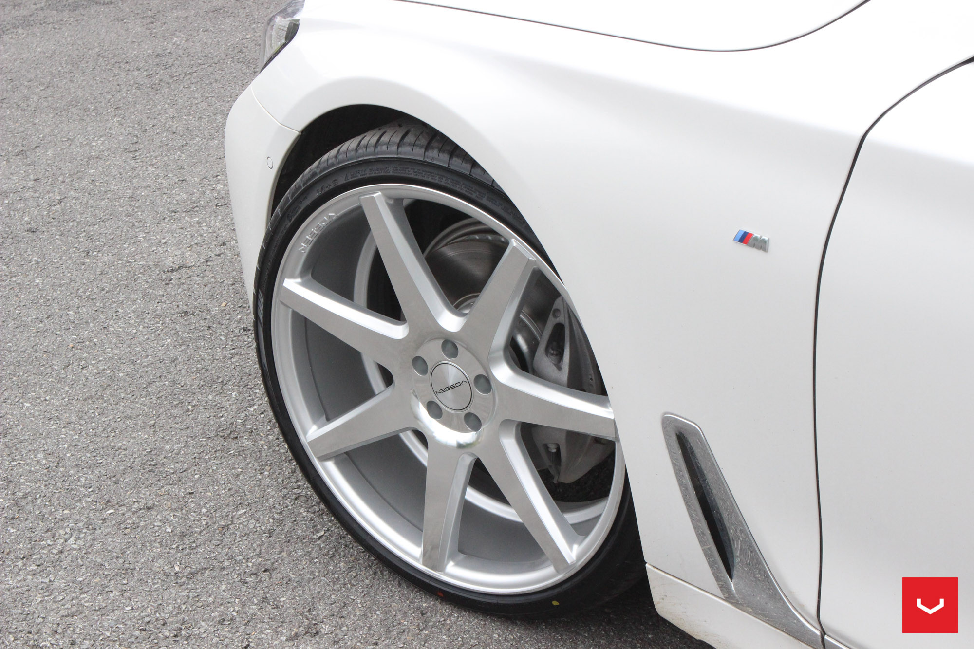 Chrome CV7 Vossen Rims on White BMW 7-Series - Photo by Vossen