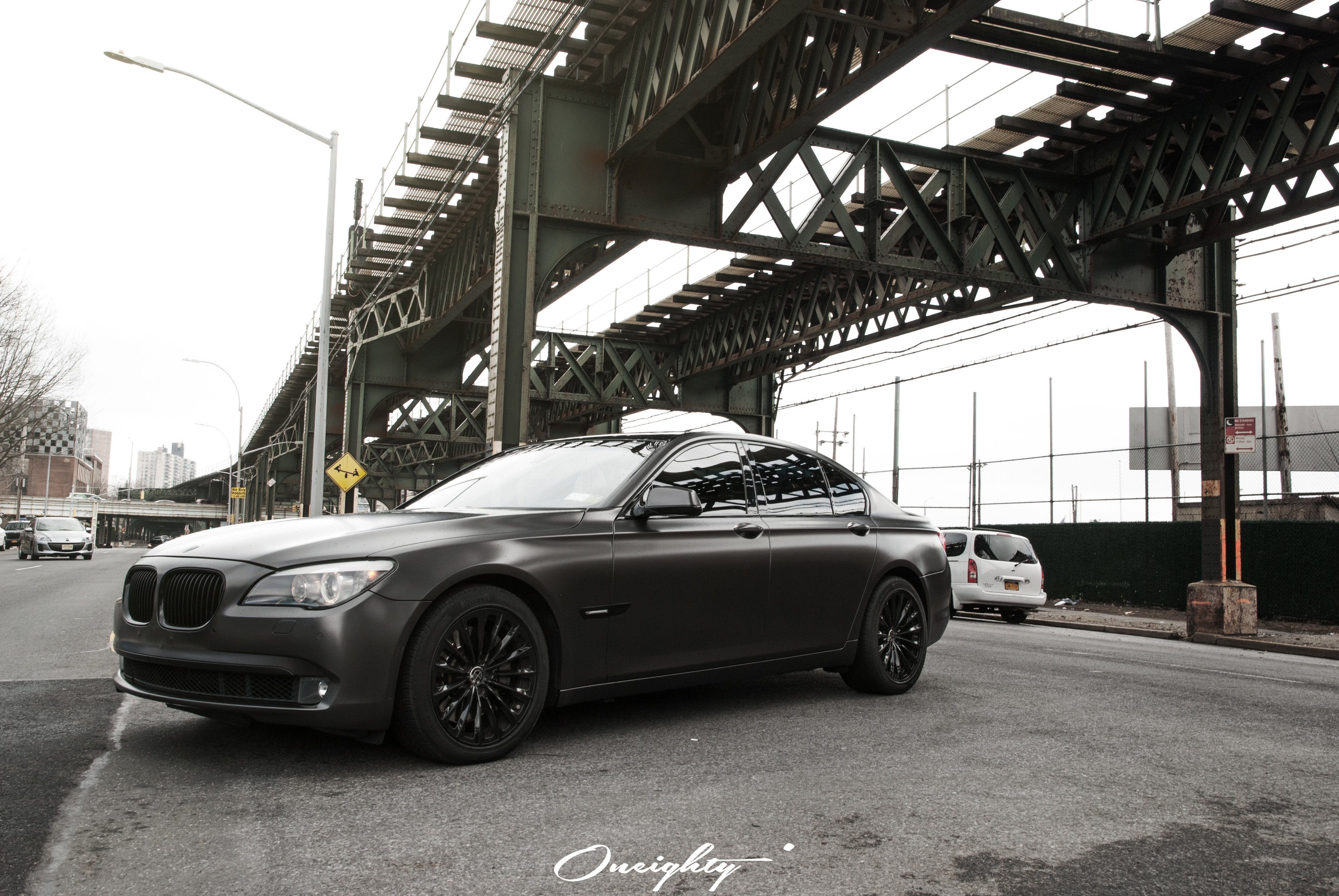Gray BMW 7-Series with ONEighty NYC Custom Headlights - Photo by ONEighty NYC