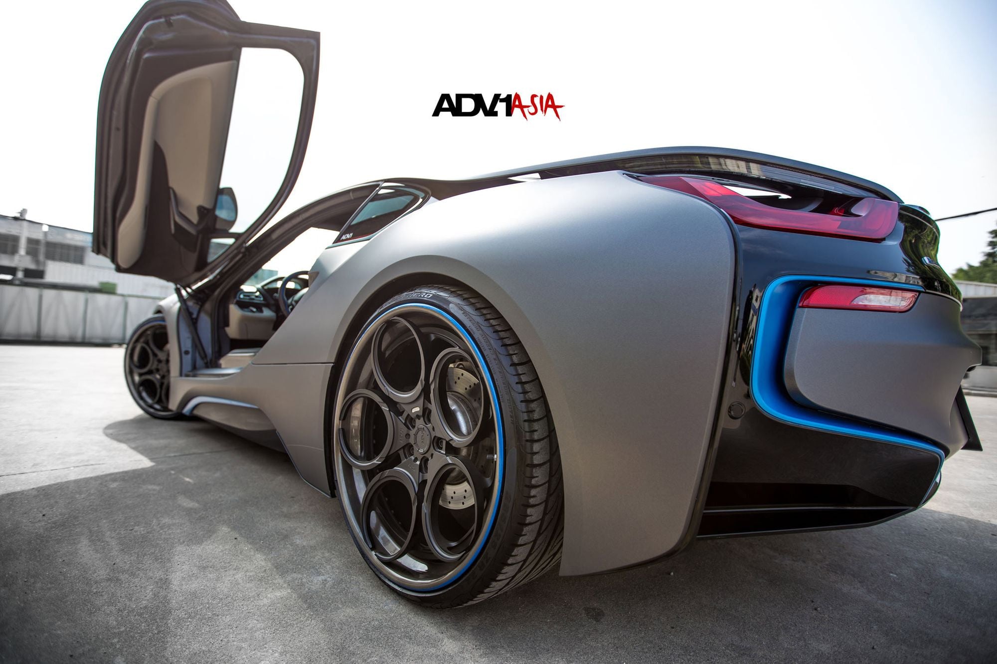Matte Gray BMW i8 with Vertical Doors - Photo by ADV.1