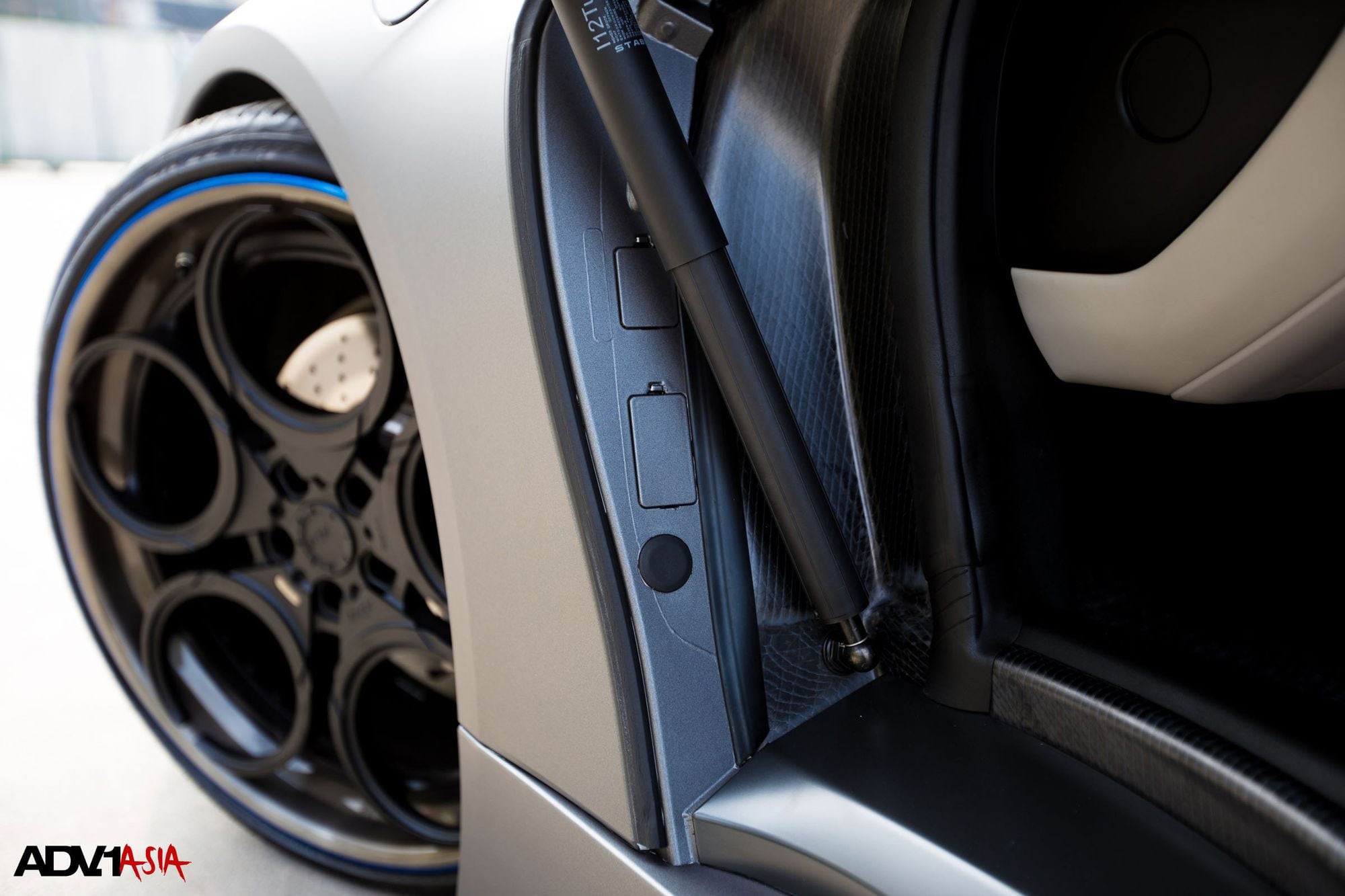 Gray Matte BMW i8 with Polished Smoke ADV1 Wheels - Photo by ADV.1