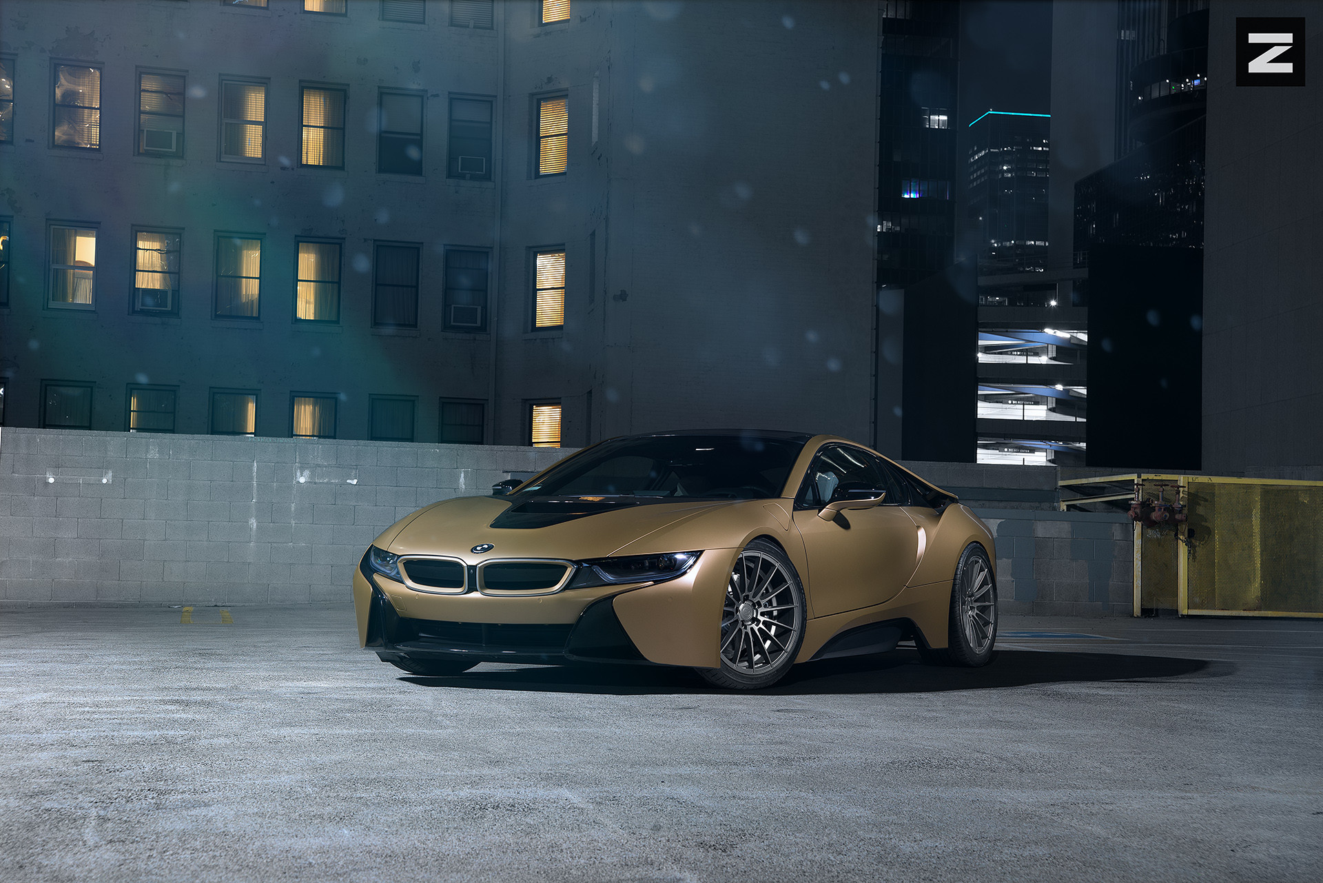 Dark Smoke Headlights on Bronze BMW i8 - Photo by Zito Wheels