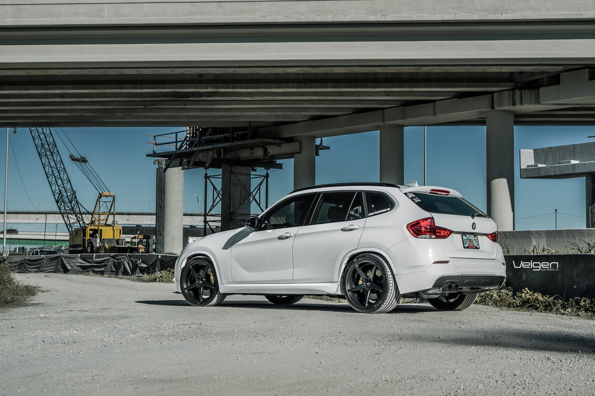 White BMW X1 with Custom Velgen Wheels - Photo by Velgen
