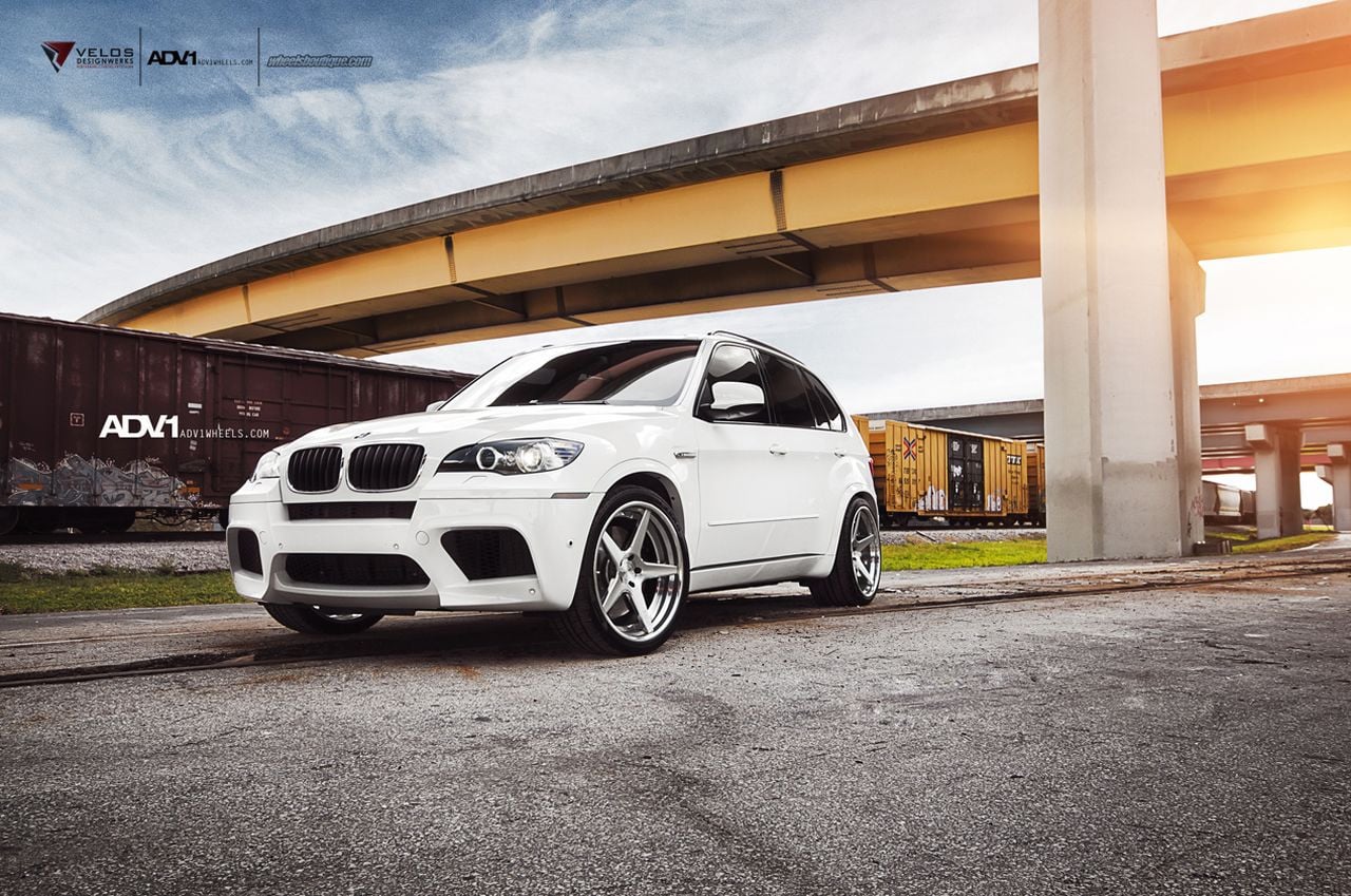 Custom Front Bumper on White BMW X5 - Photo by ADV.1