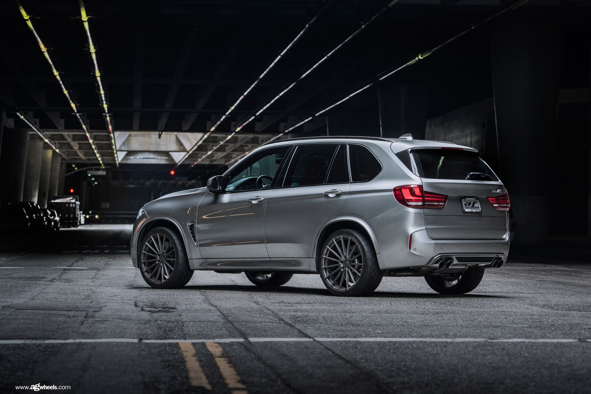 Silver BMW X5 with Red LED Taillights - Photo by Avant Garde Wheels