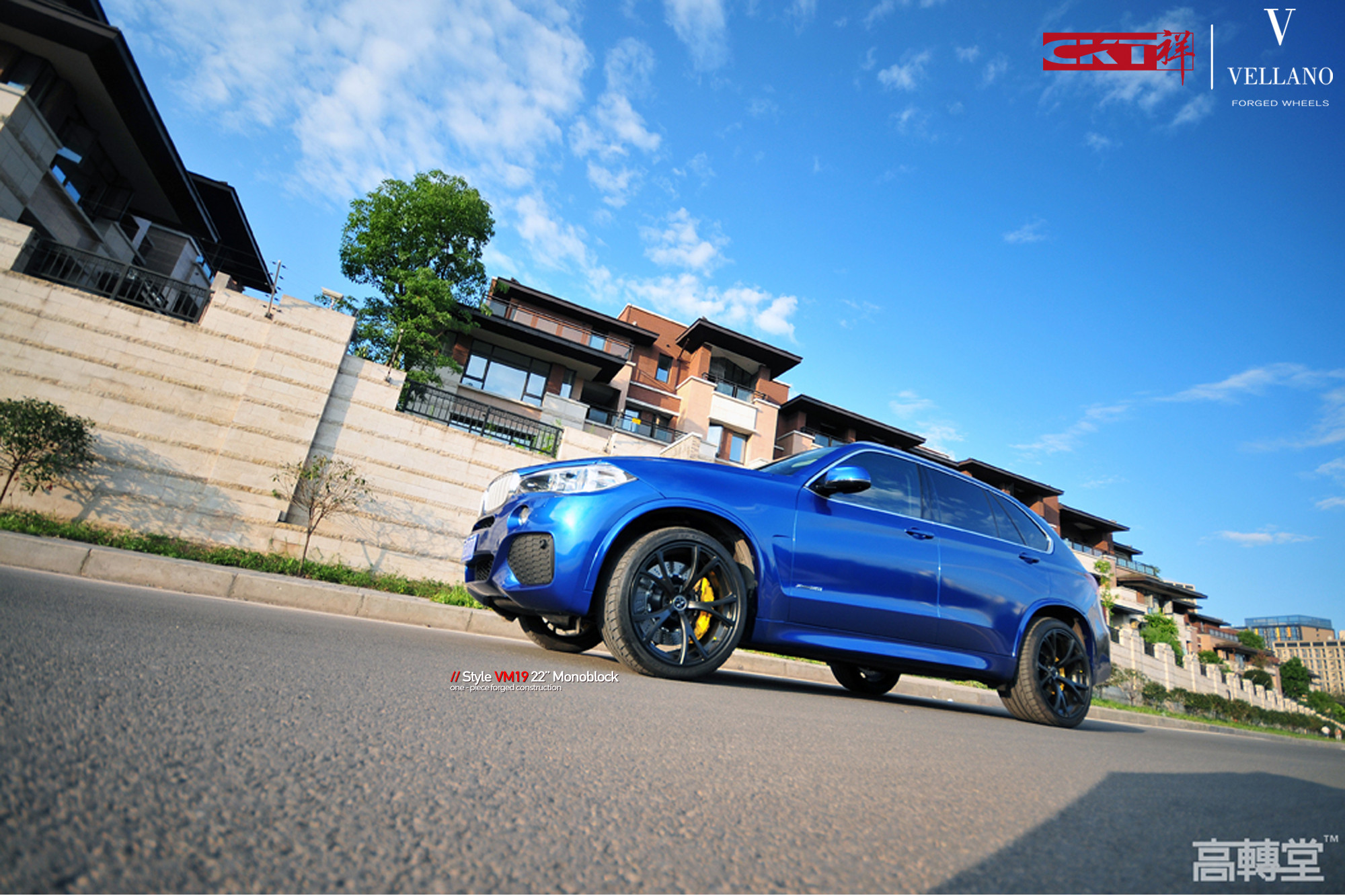 22 Inch Vellano Rims on Blue BMW X5 - Photo by Vellano