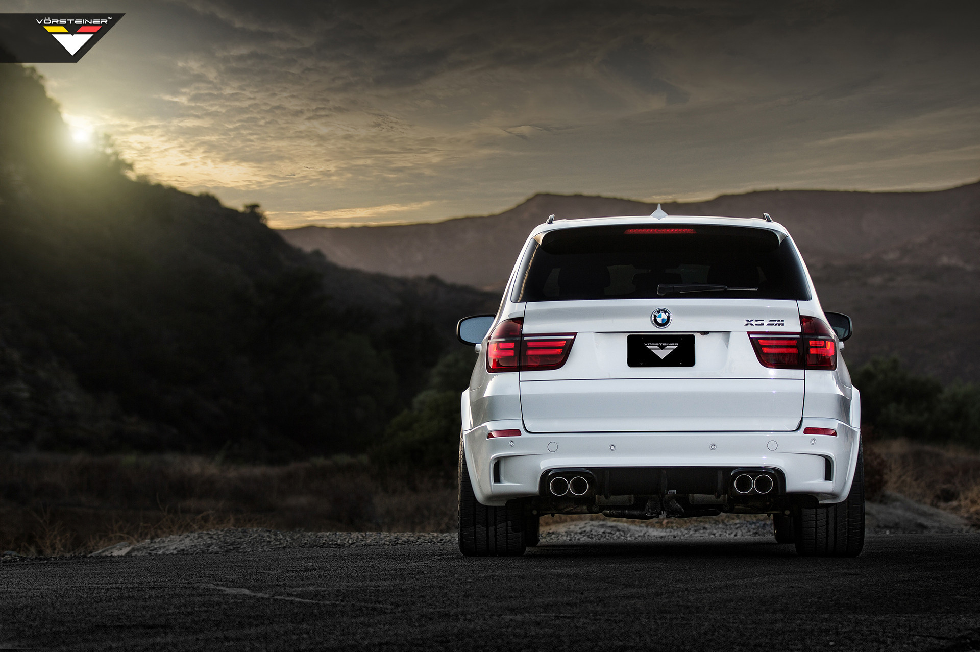 White BMW X5 wtih Custom Rear Diffuser - Photo by Vorstiner