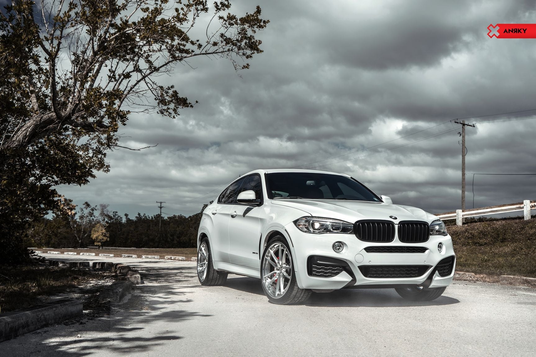 Chrome Anrky Wheels on White BMW X6 - Photo by Anrky Wheels