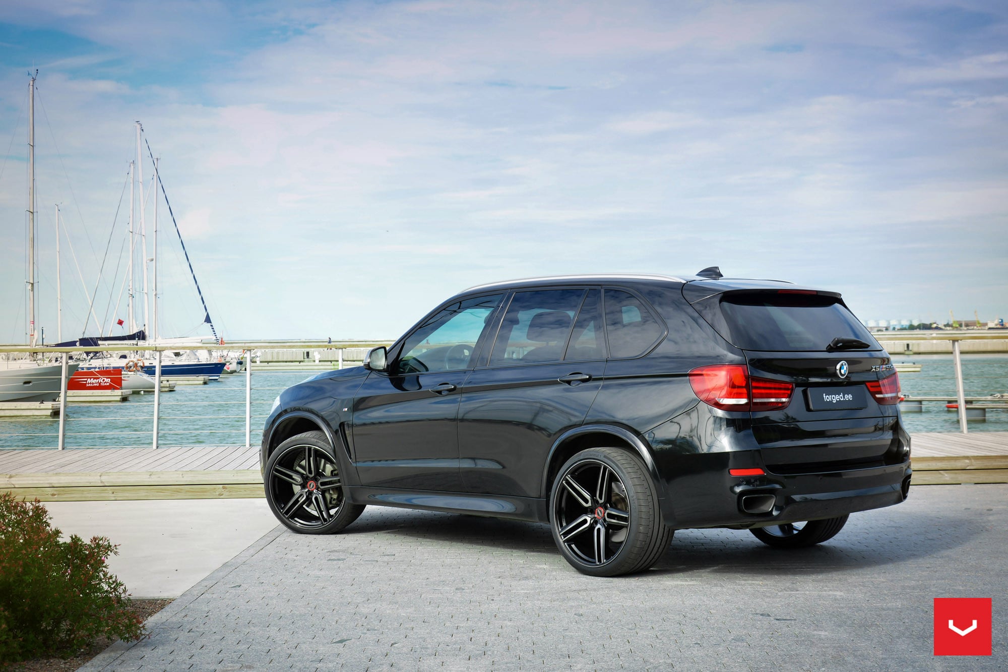 Custom Vossen Wheels on Black BMW X5 - Photo by Vossen