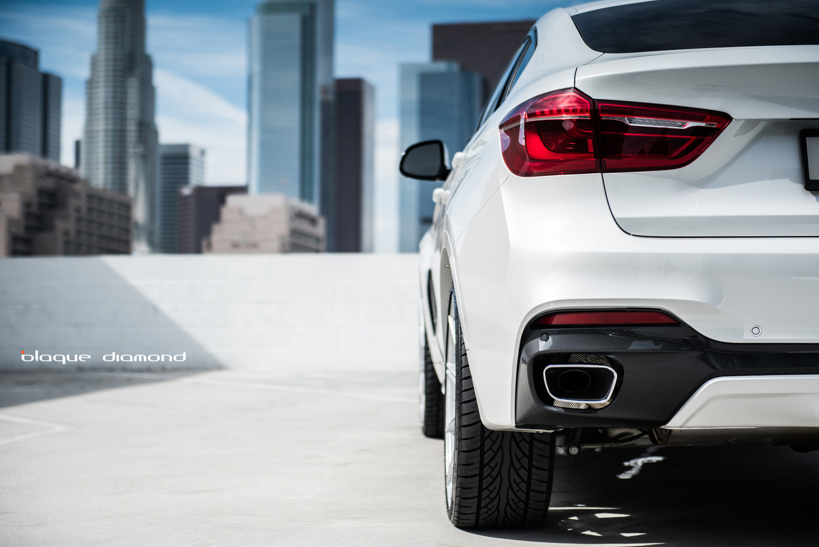 Custom LED Taillights on White BMW X6 - Photo by Blaque Diamond