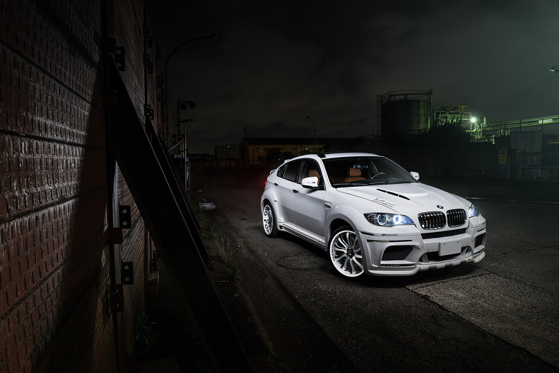 Custom Hood with Air Vents on White BMW X6 - Photo by Forgiato