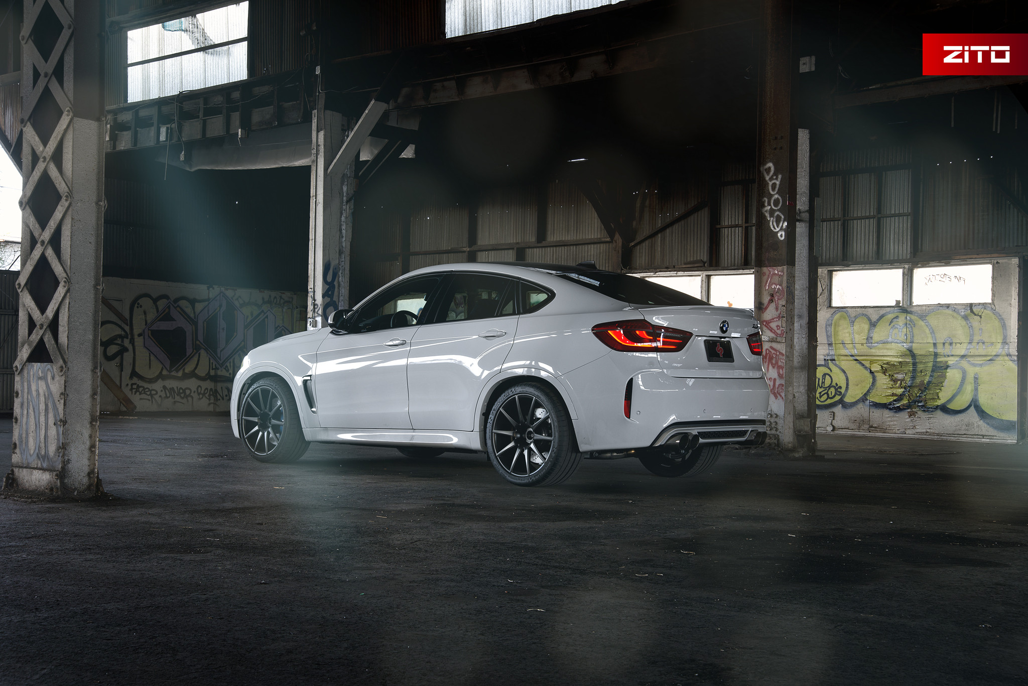 Custom White BMW X6 Side Scoops - Photo by Zito Wheels
