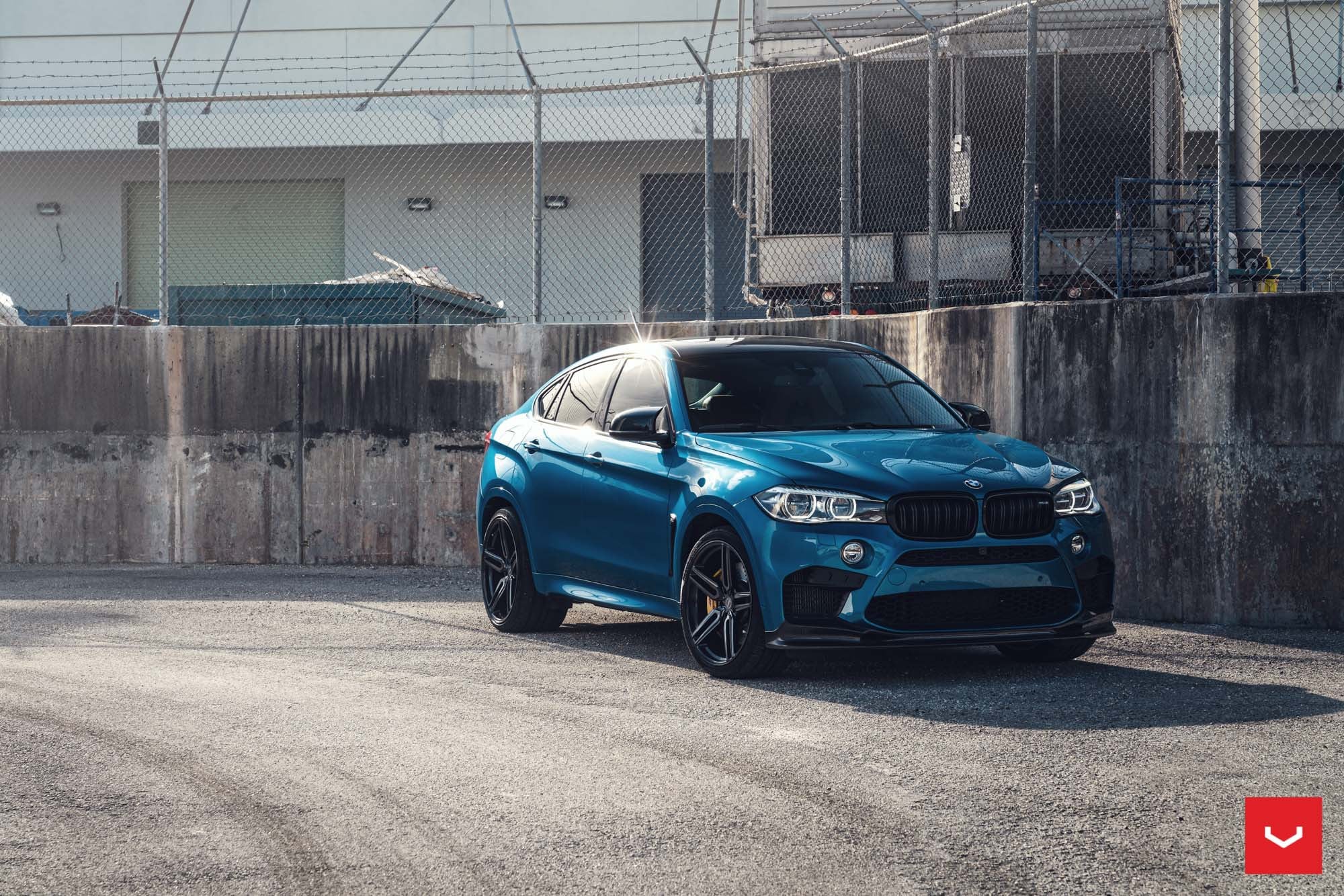 Blue BMW X6 with Custom Vossen Wheels - Photo by Vossen