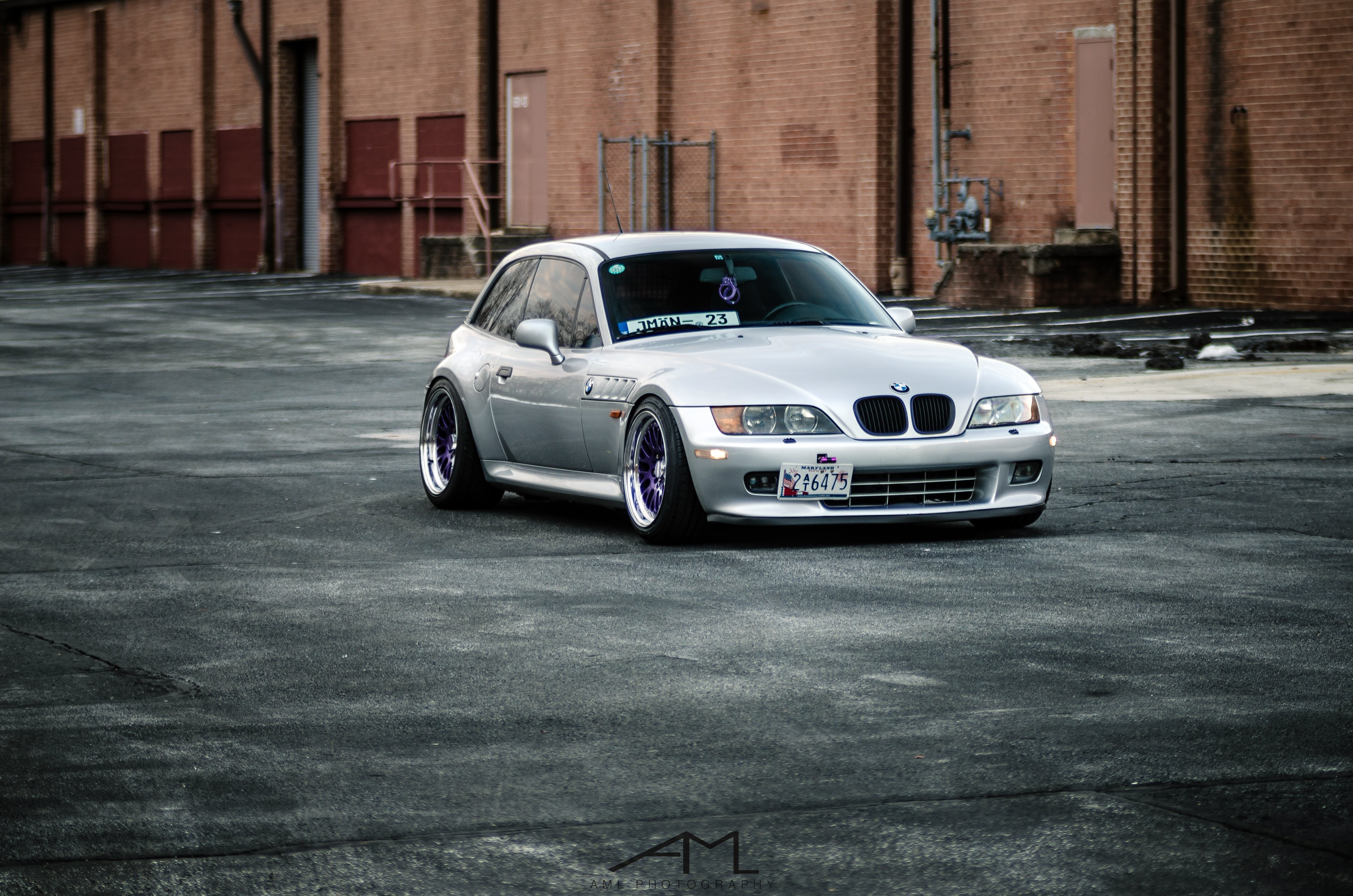 Not Your Ordinary BMW Z3: Wearing Silver Paint and Matte Purple Rims.