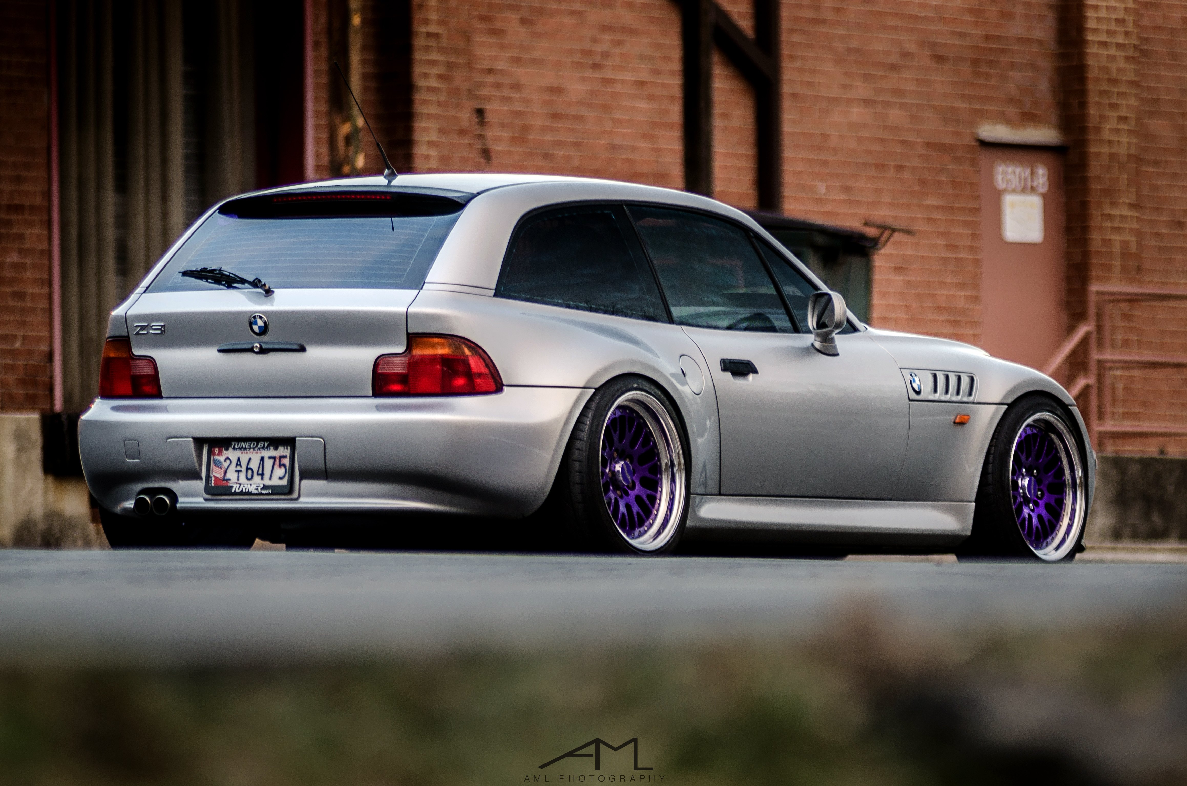 Not Your Ordinary BMW Z3: Wearing Silver Paint and Matte Purple Rims.