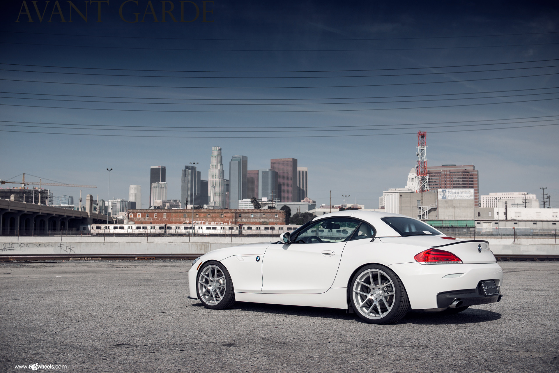 Rear Lip Spoiler on White BMW Z4 - Photo by Avant Garde Wheels