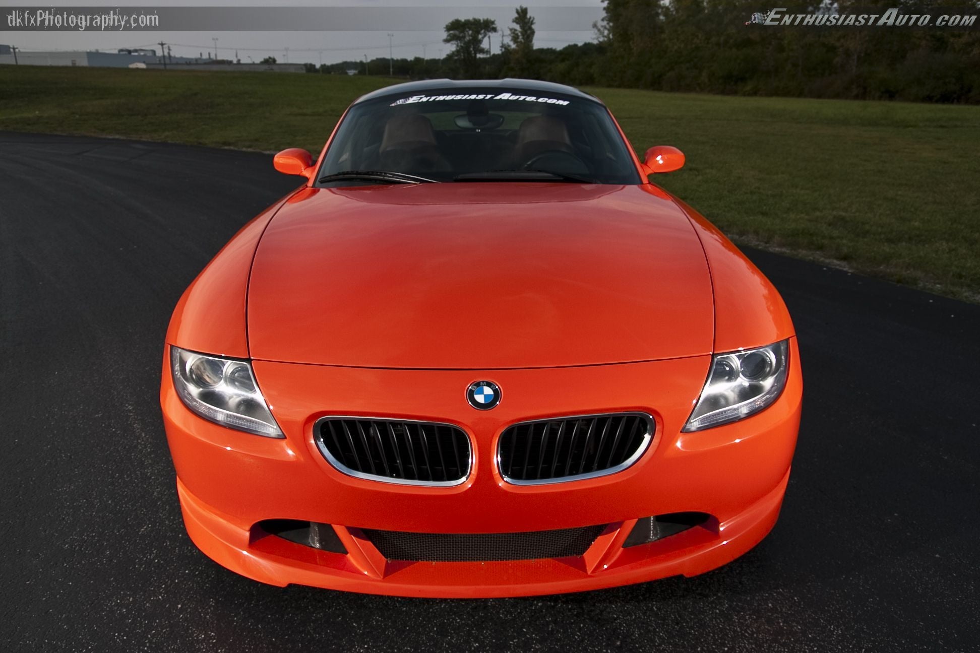 Custom Front Bumper on Red BMW Z4 - Photo by dan kinzie