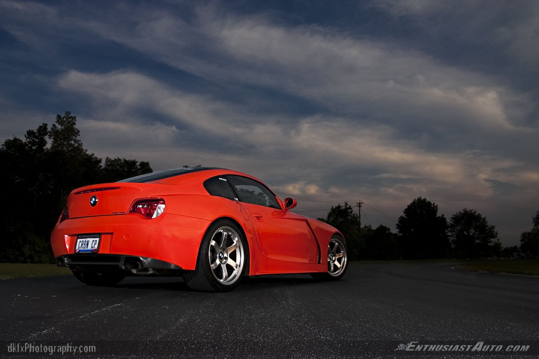 Red BMW Z4 with Carbon Fiber Rear Diffuser - Photo by dan kinzie