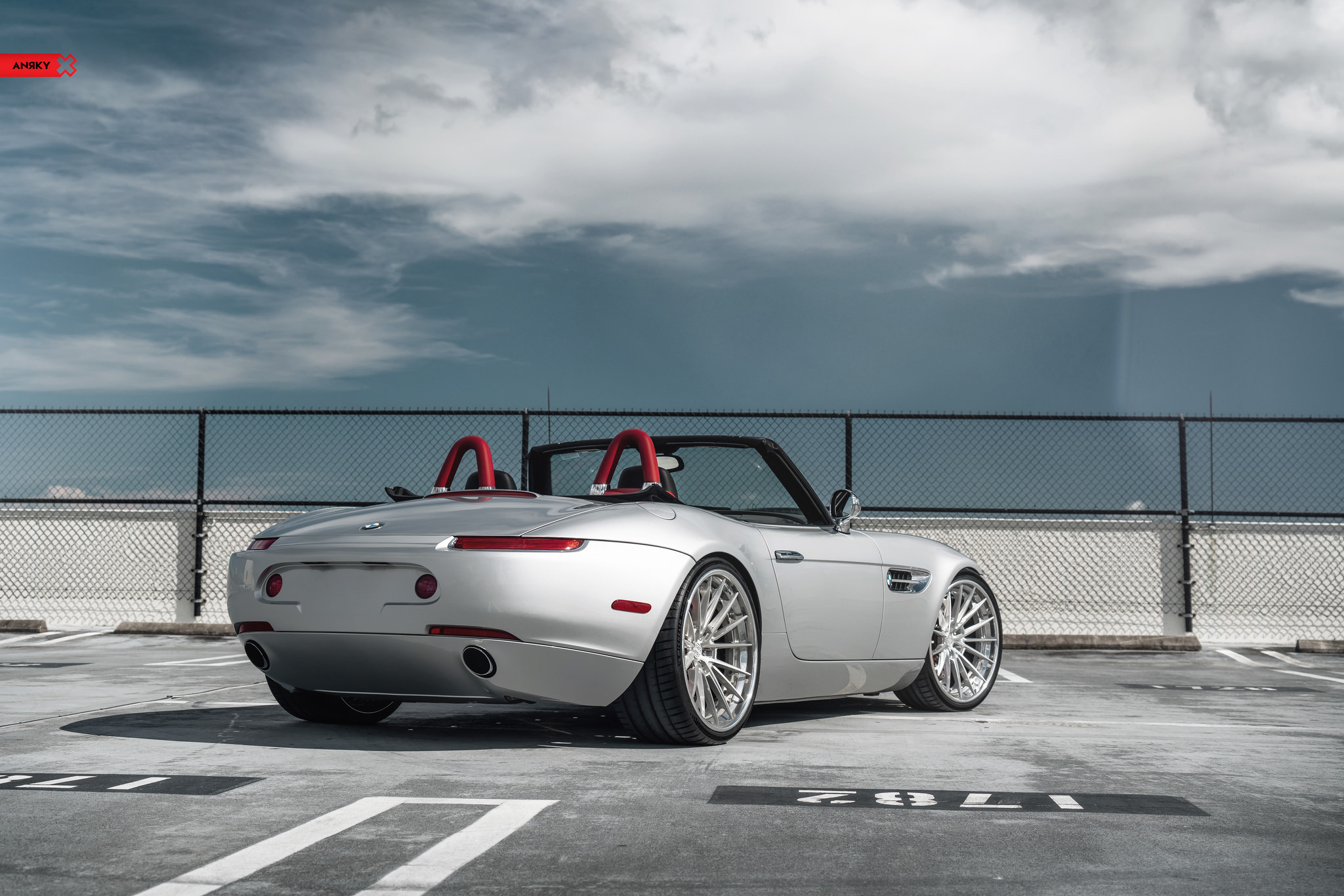 Custom Rear Diffuser on Silver Convertible BMW Z8 - Photo by ANRKY Wheels