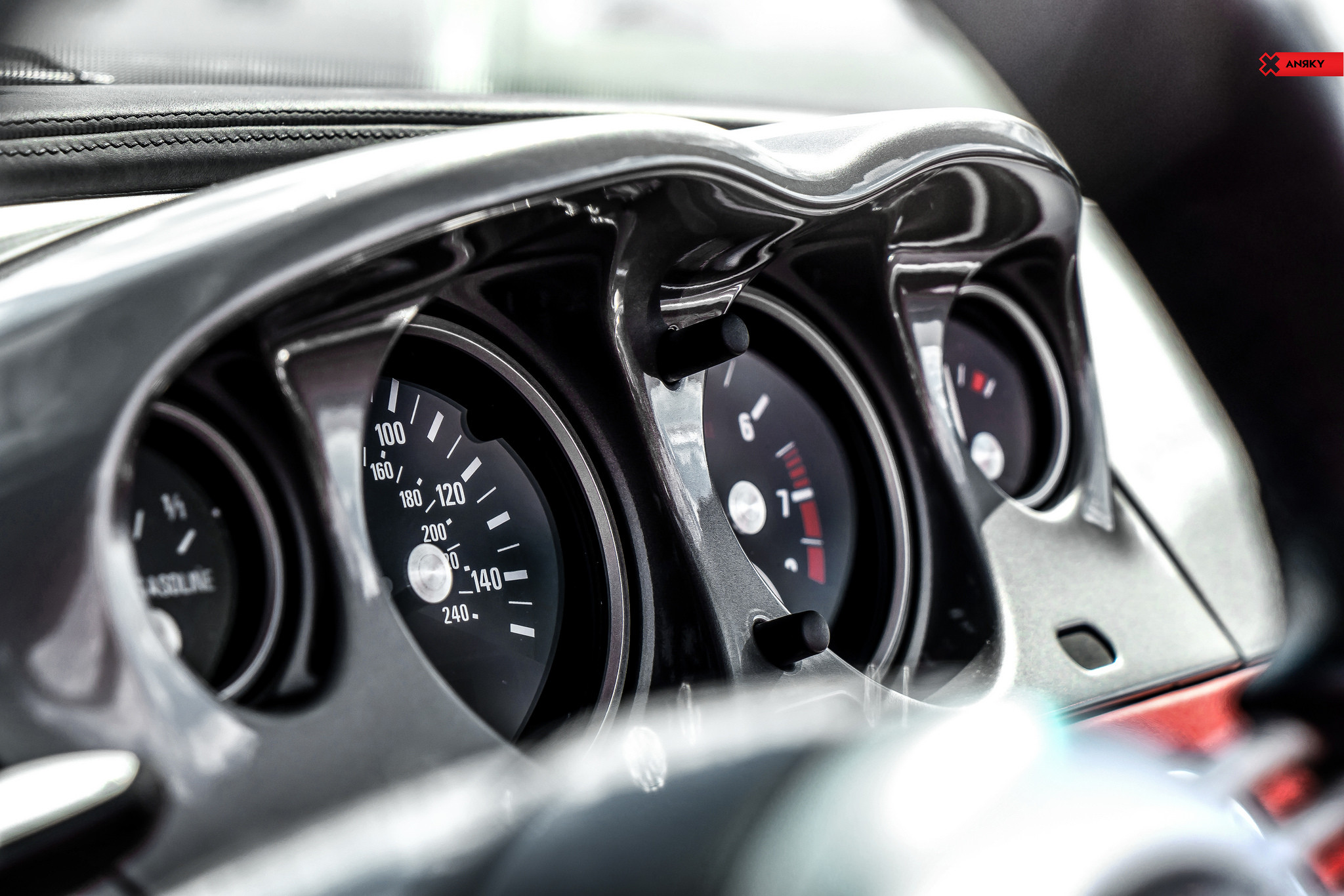 Custom Gauge Kit in Silver Convertible BMW Z8 - Photo by ANRKY Wheels