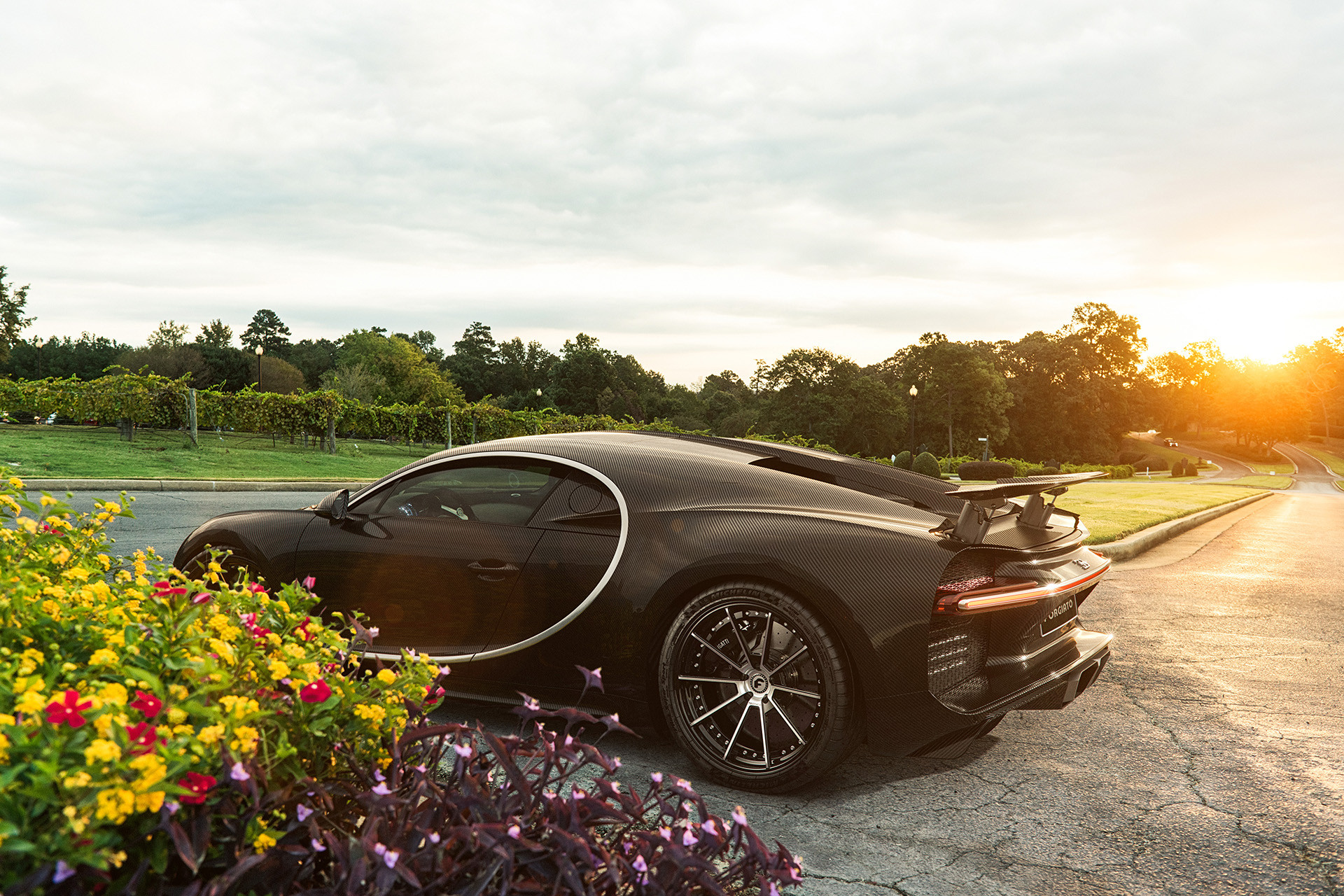 Carbon Fiber Wrapped Bugatti Chiron with Forgiato Wheels - Photo by Forgiato
