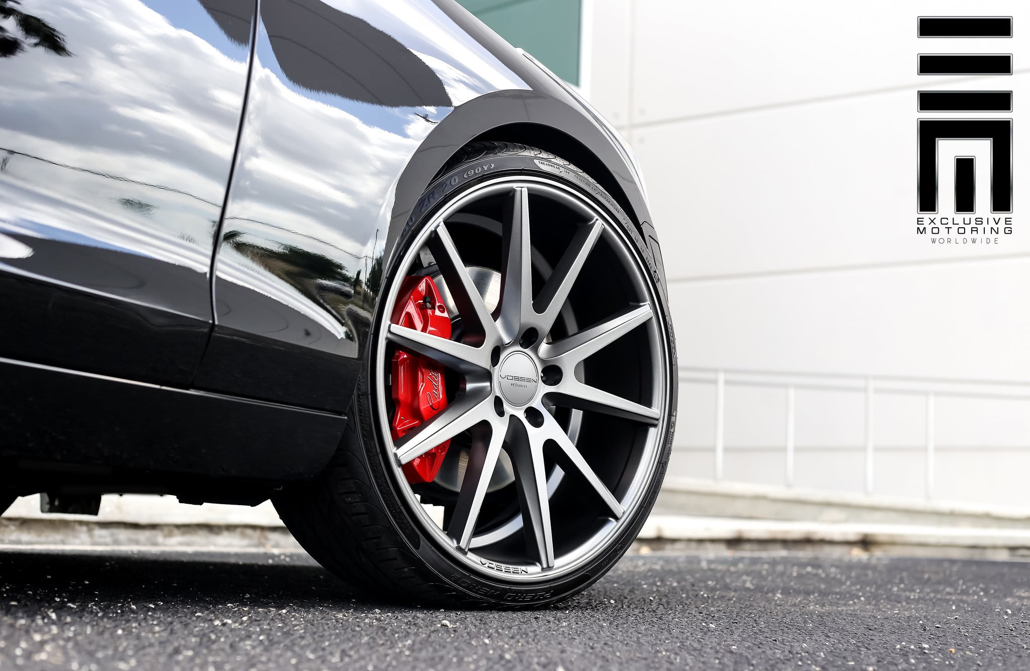 Multispoke Vossen rims enhancing classy Cadillac ATS - Photo by Exclusive Motoring