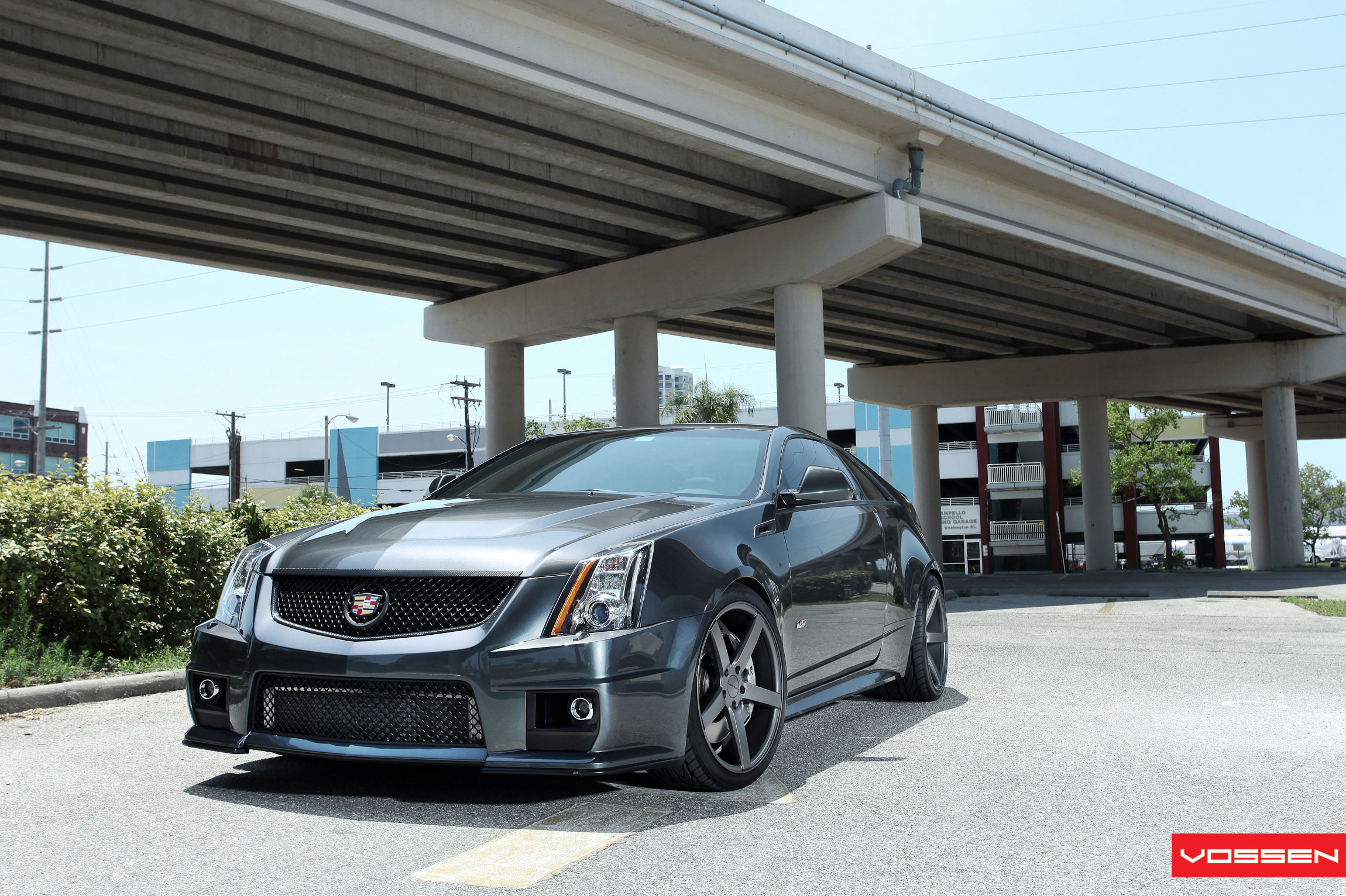 Custom Projector Headlights on Cadillac CTS - Photo by Vossen