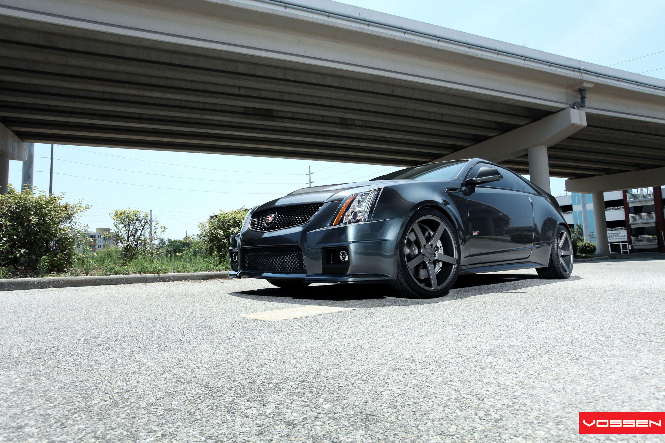 Cadillac CTS with Dark Smoke Rims - Photo by Vossen