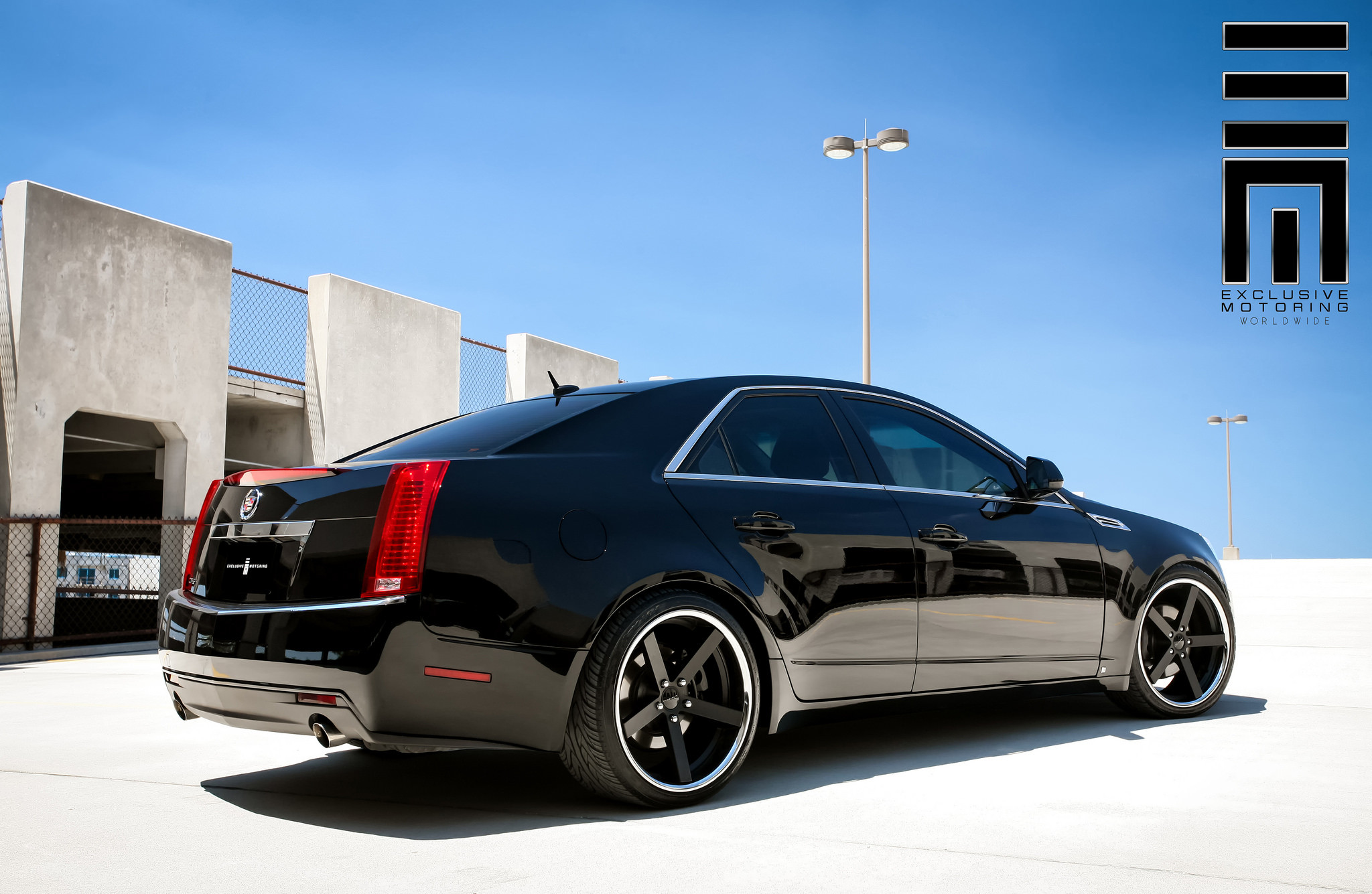 Gloss Painted Cadillac CTS on Matte custom wheels - Photo by Exclusive Motoring