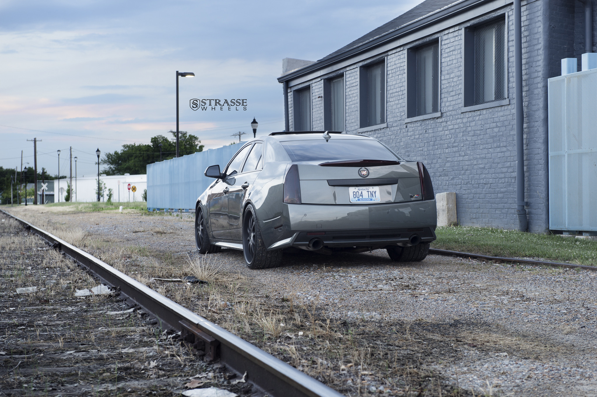 Custom Rear Diffuser on Gray Cadillac CTS - Photo by Strasse Forged