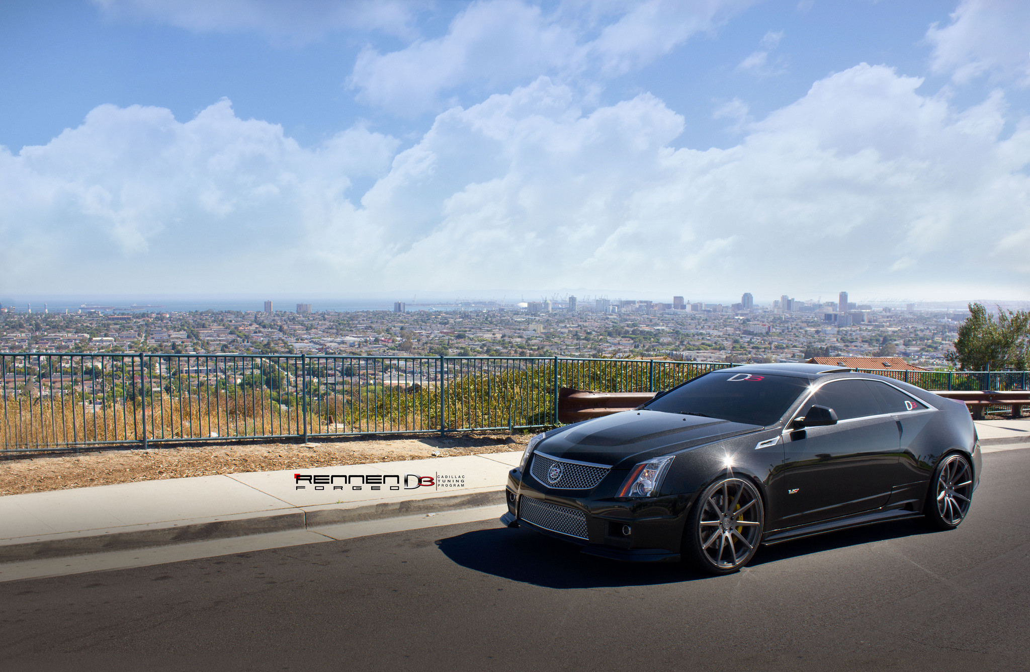 Custom Gray Cadillac CTS Side Skirts - Photo by Rennen International