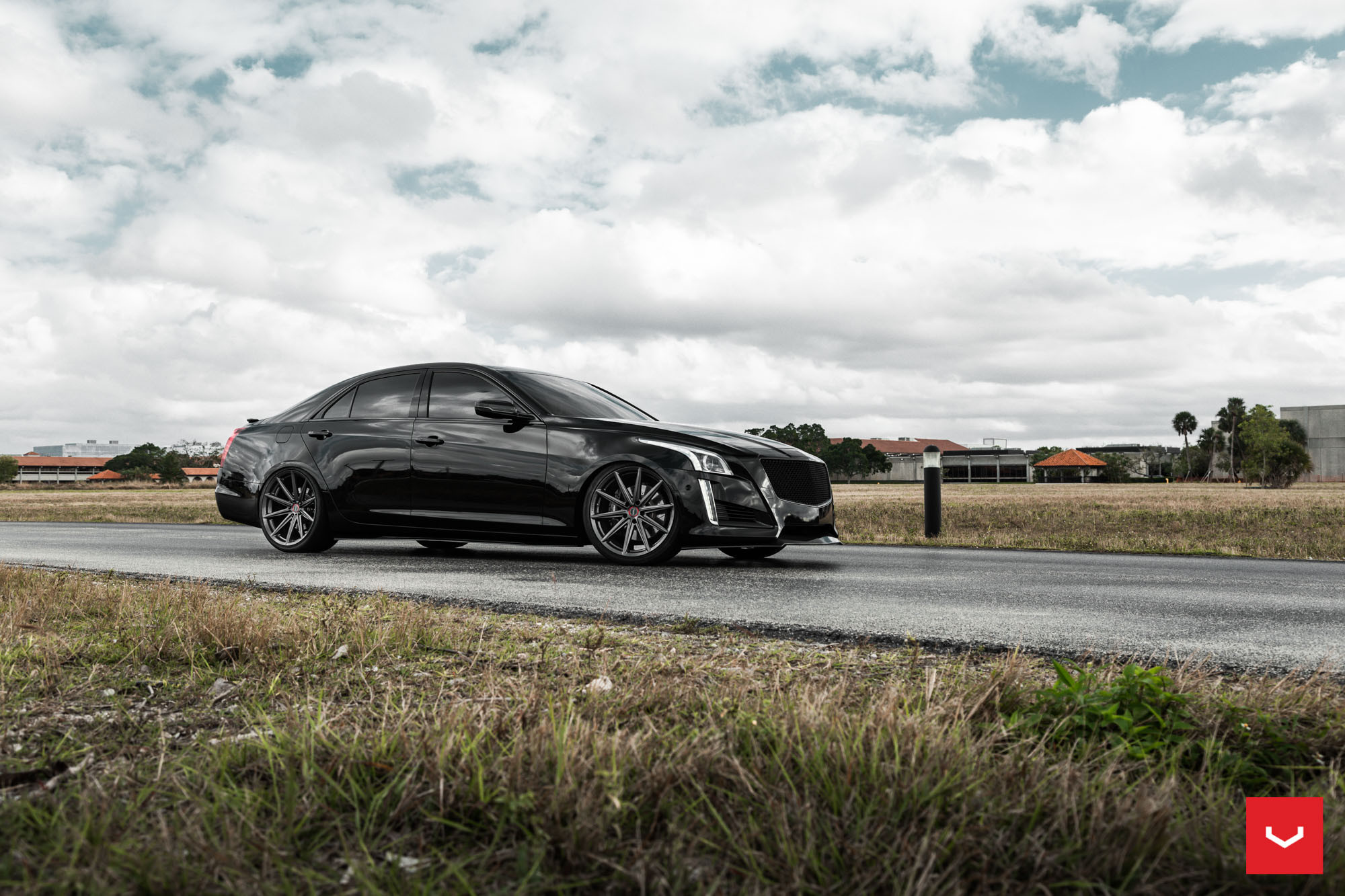 Vossen Wheels on Black Cadillac CTS - Photo by Vossen