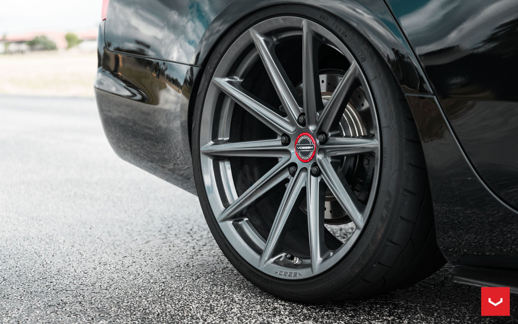 Black Cadillac CTS with Custom Forged Vossen Rims - Photo by Vossen