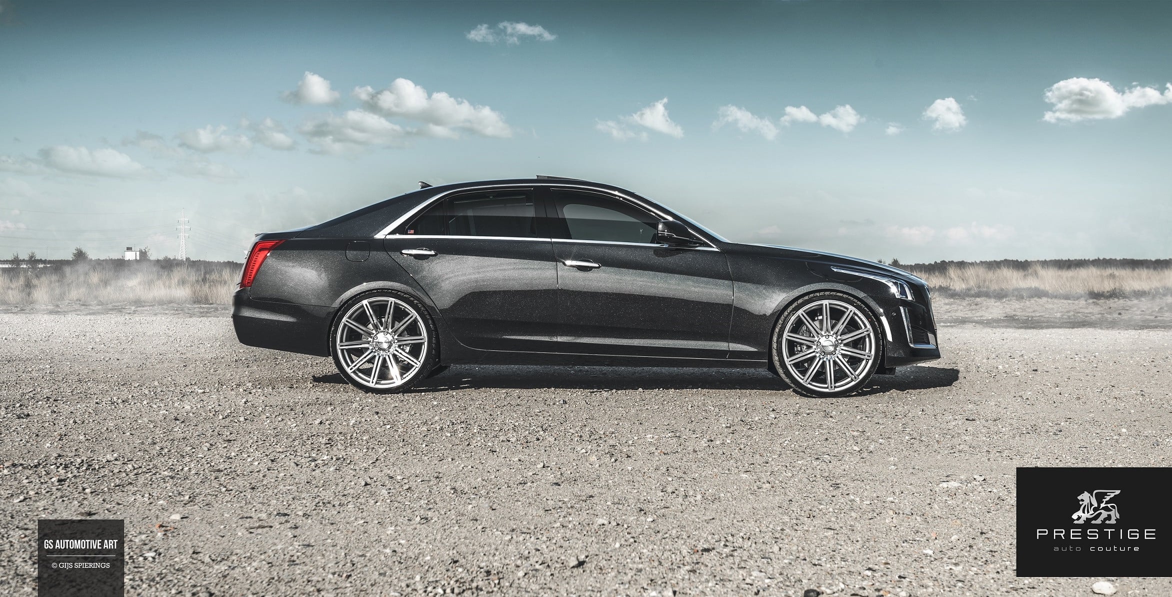 Custom Black Cadillac CTS on Chrome Wheels - Photo by Vossen