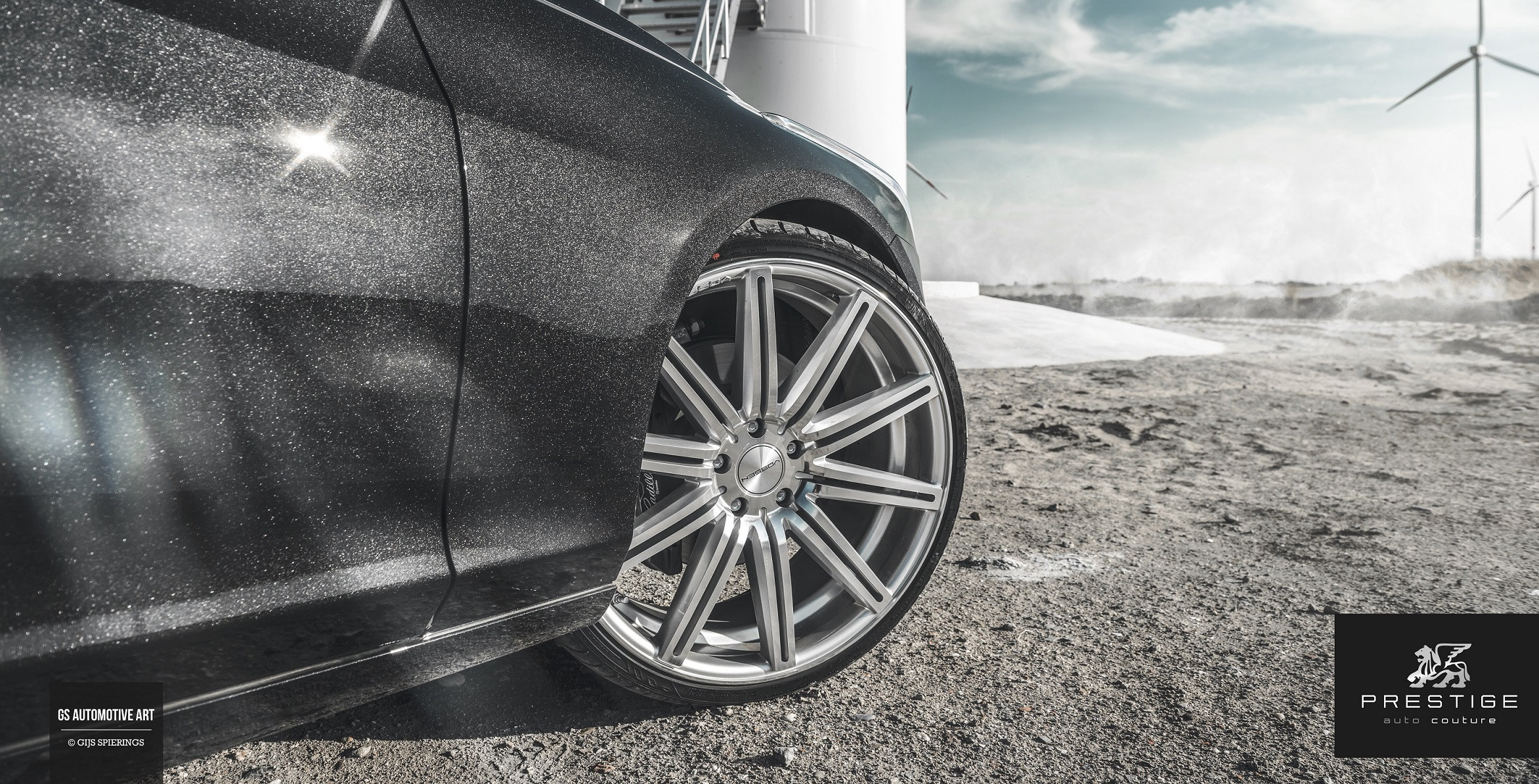 CV Vossen Chrome Rims on Black Cadillac CTS - Photo by Vossen