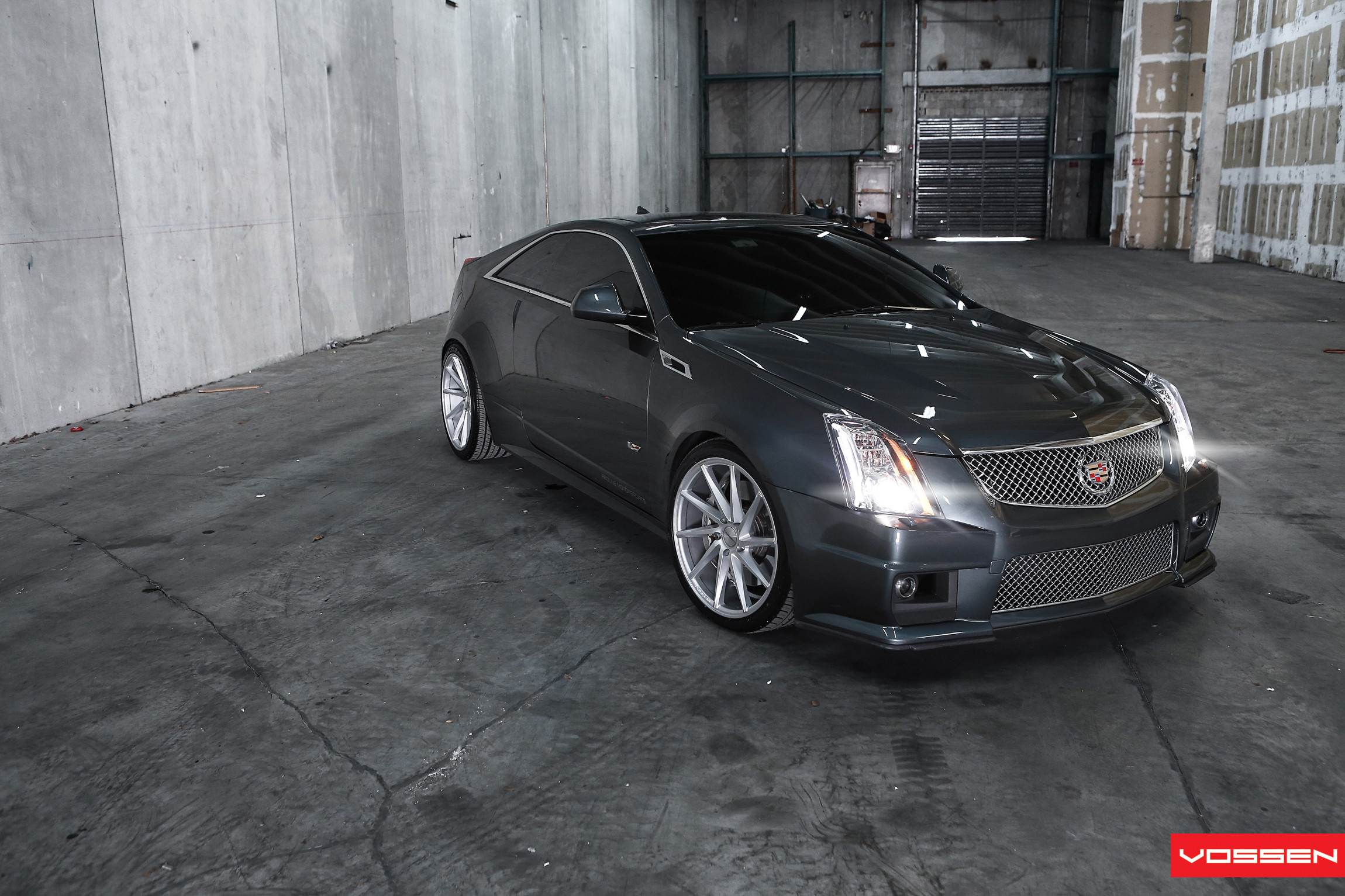Custom Chrome Mesh Grille on Cadillac CTS - Photo by Vossen