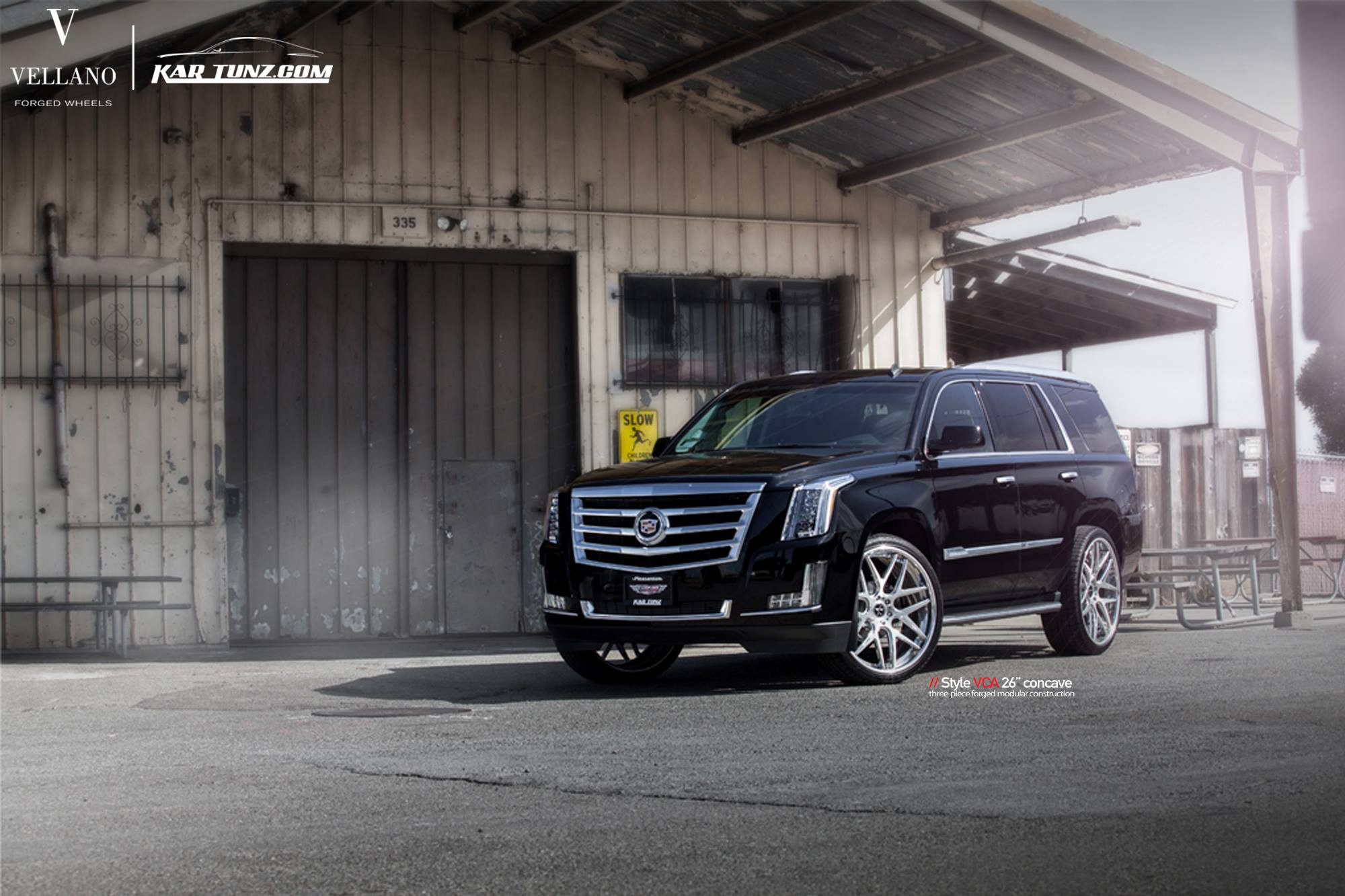 Escalade on 26" Three-Piece Forged Vellano Rims - Photo by Vellano
