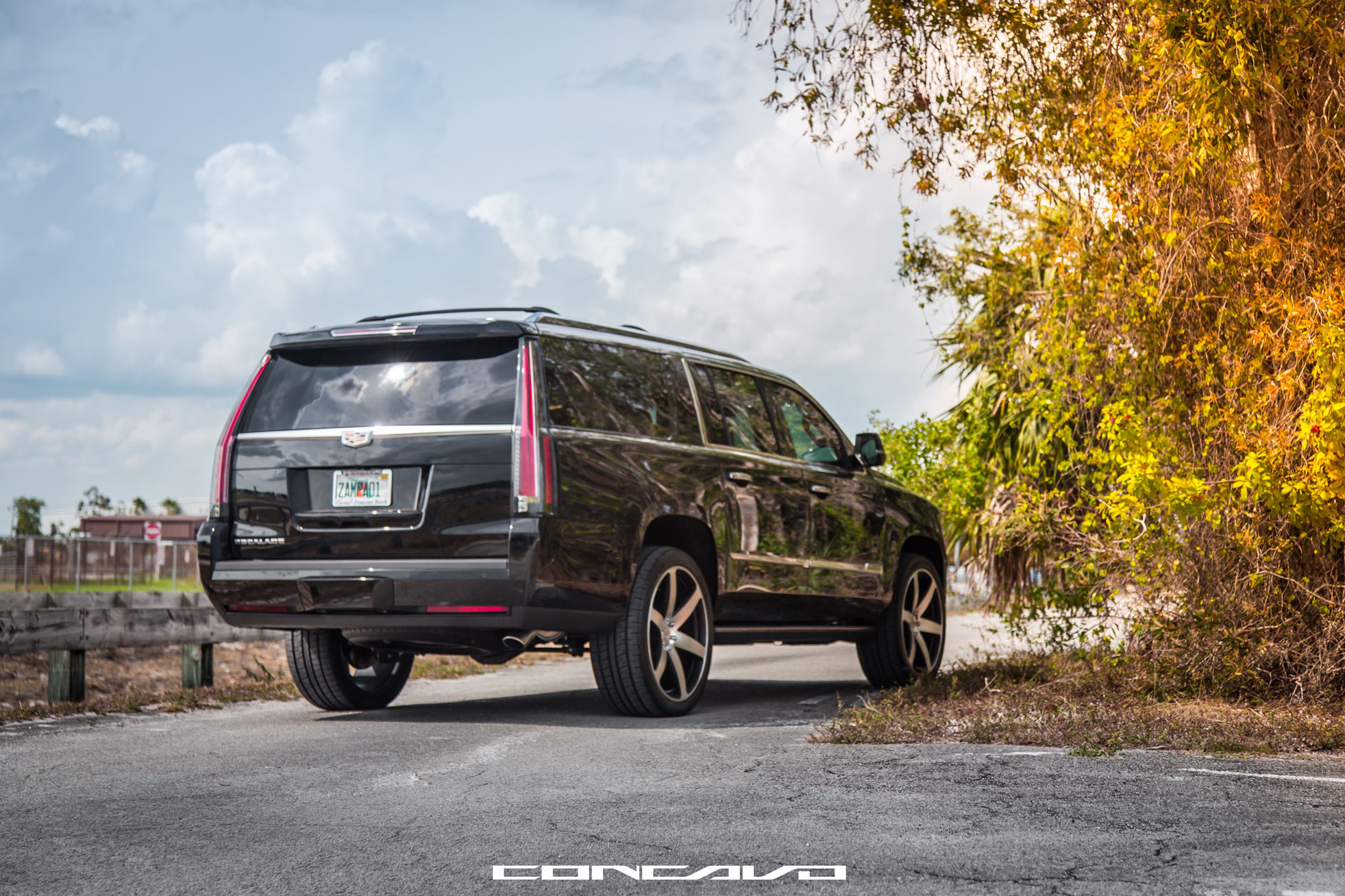 Classy Cadillac Escalade on Silver Concavo Wheels - Photo by Concavo