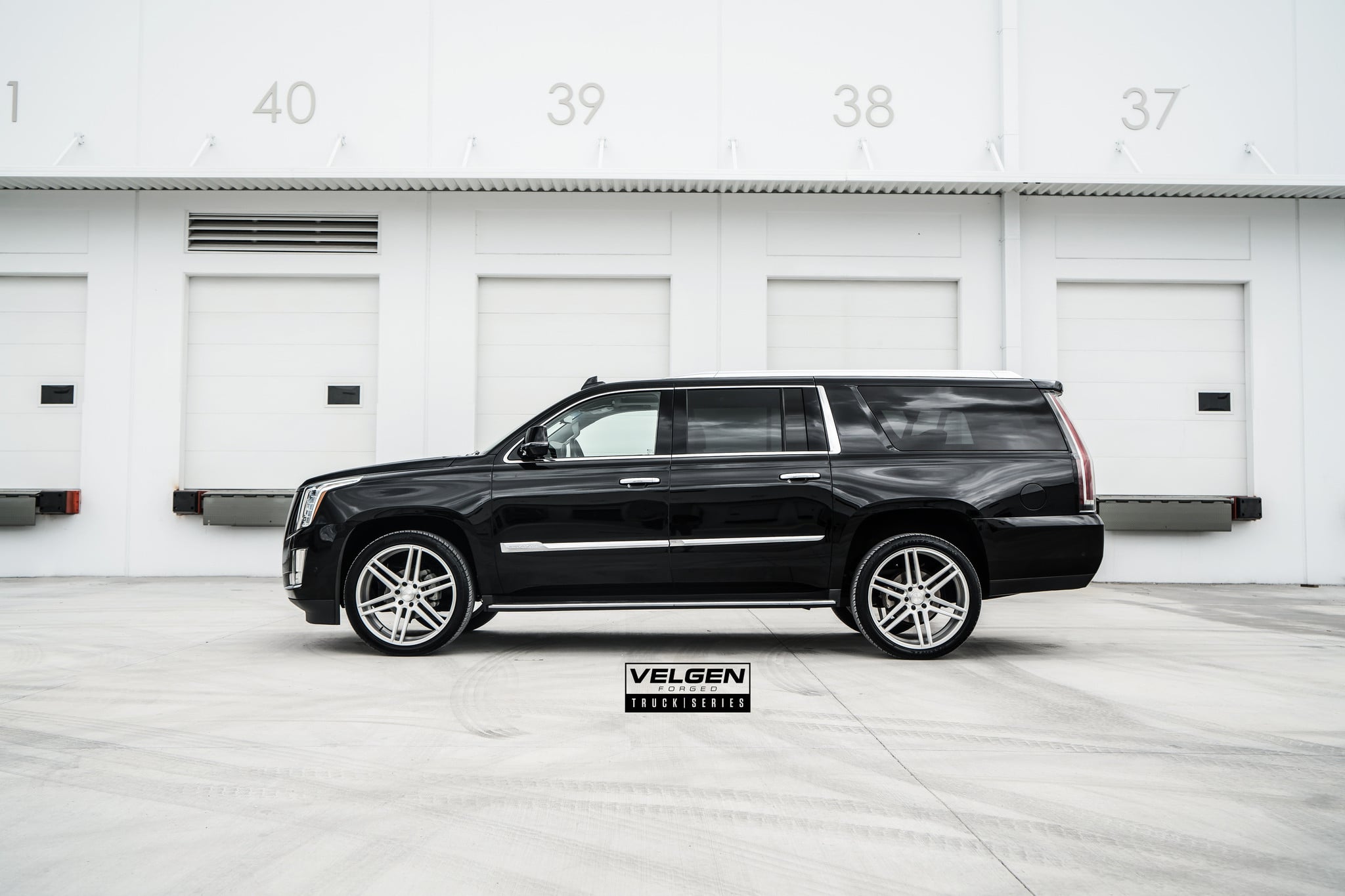 Custom Chrome Trim on Black Cadillac Escalade - Photo by Velgen