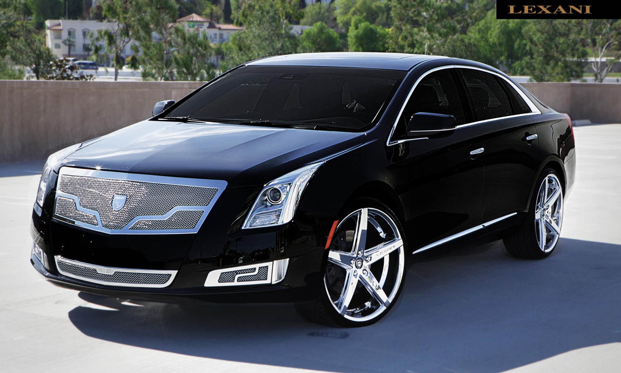 Chrome R-Four Series Lexani Rims on Cadillac XTS - Photo by Lexani