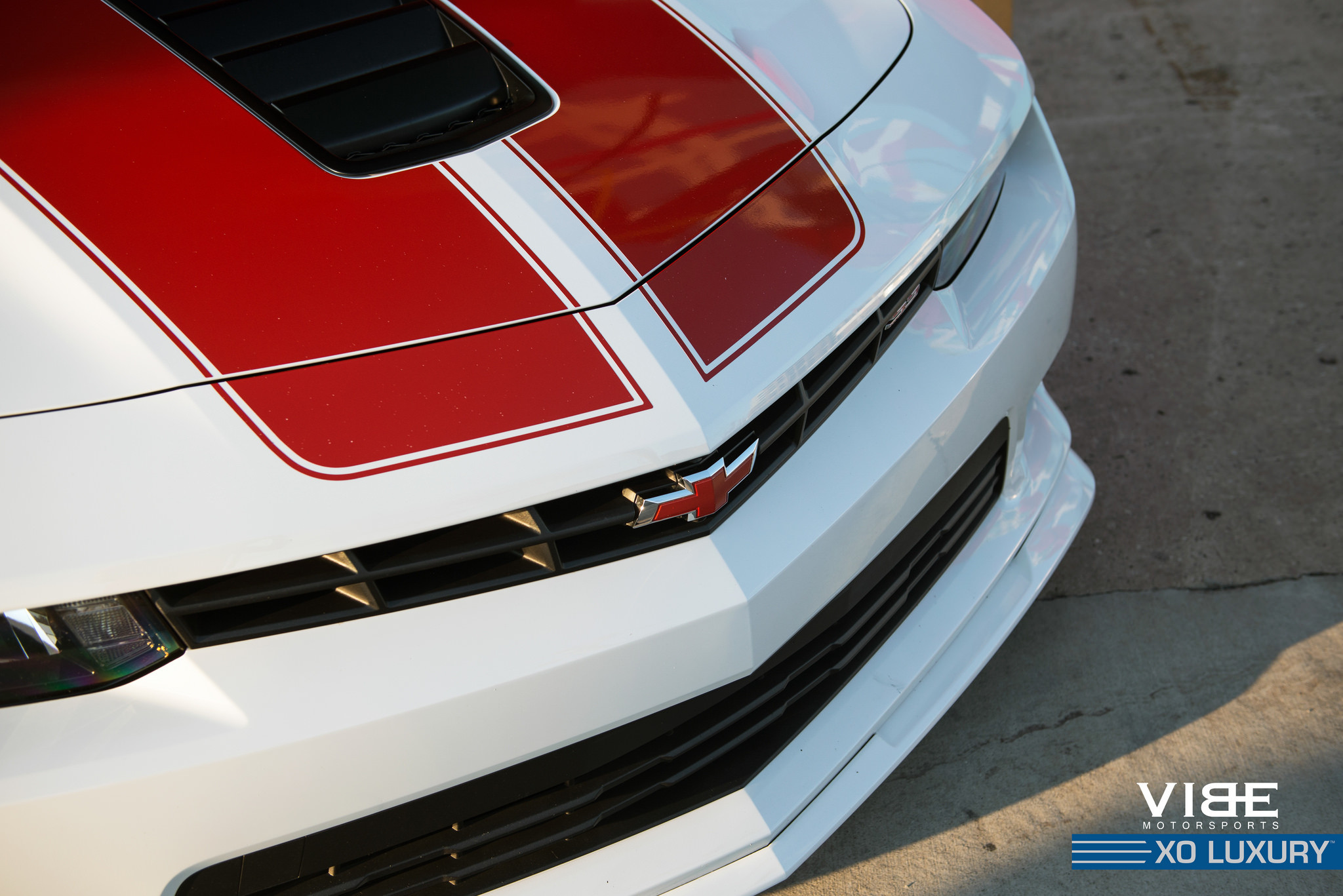 Red Competition Stripes on Chevy Camaro SS - Photo by XO Luxury Wheels
