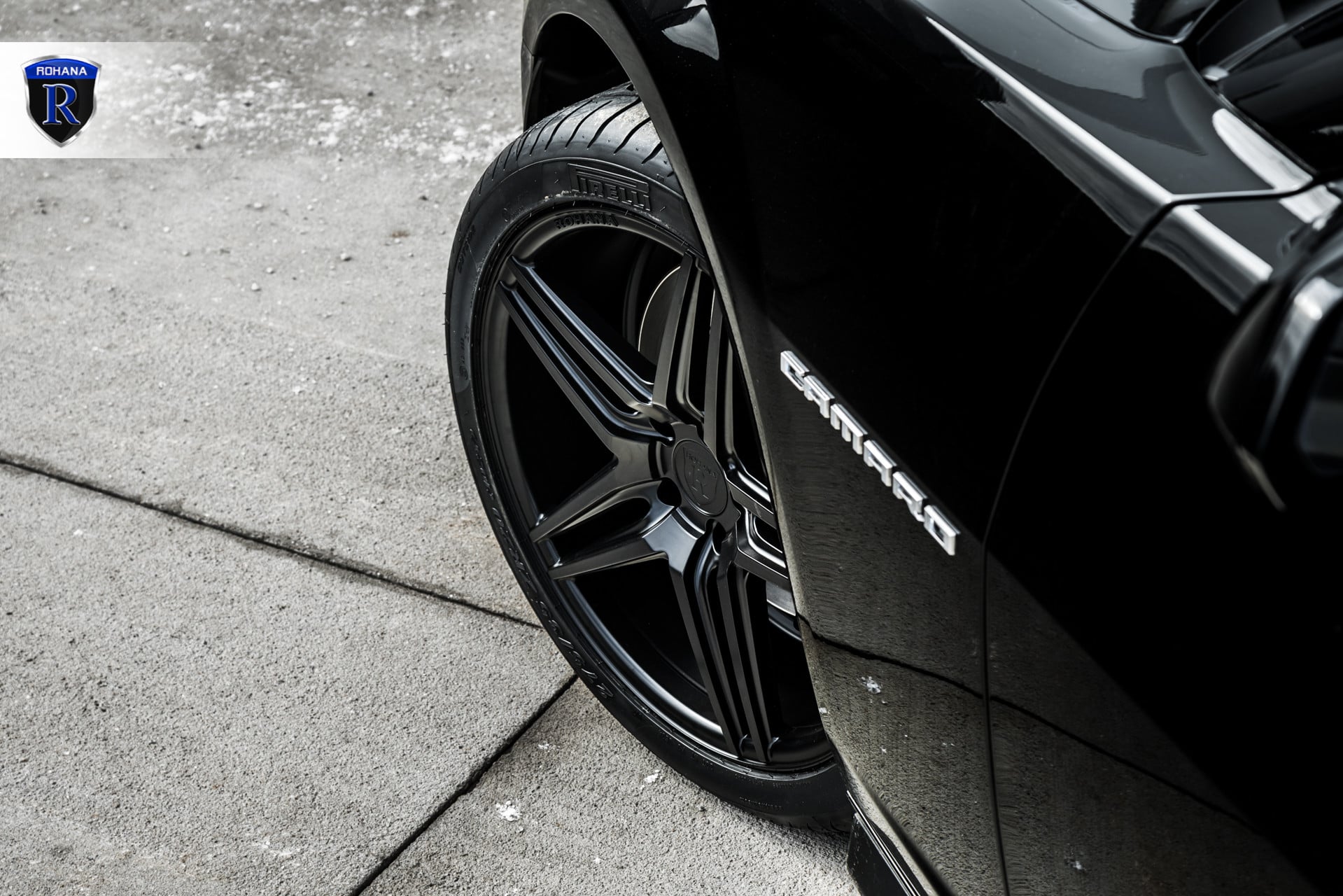 Black Chevy Camaro ZL1 with Custom Rohana Wheels - Photo by Rohana Wheels
