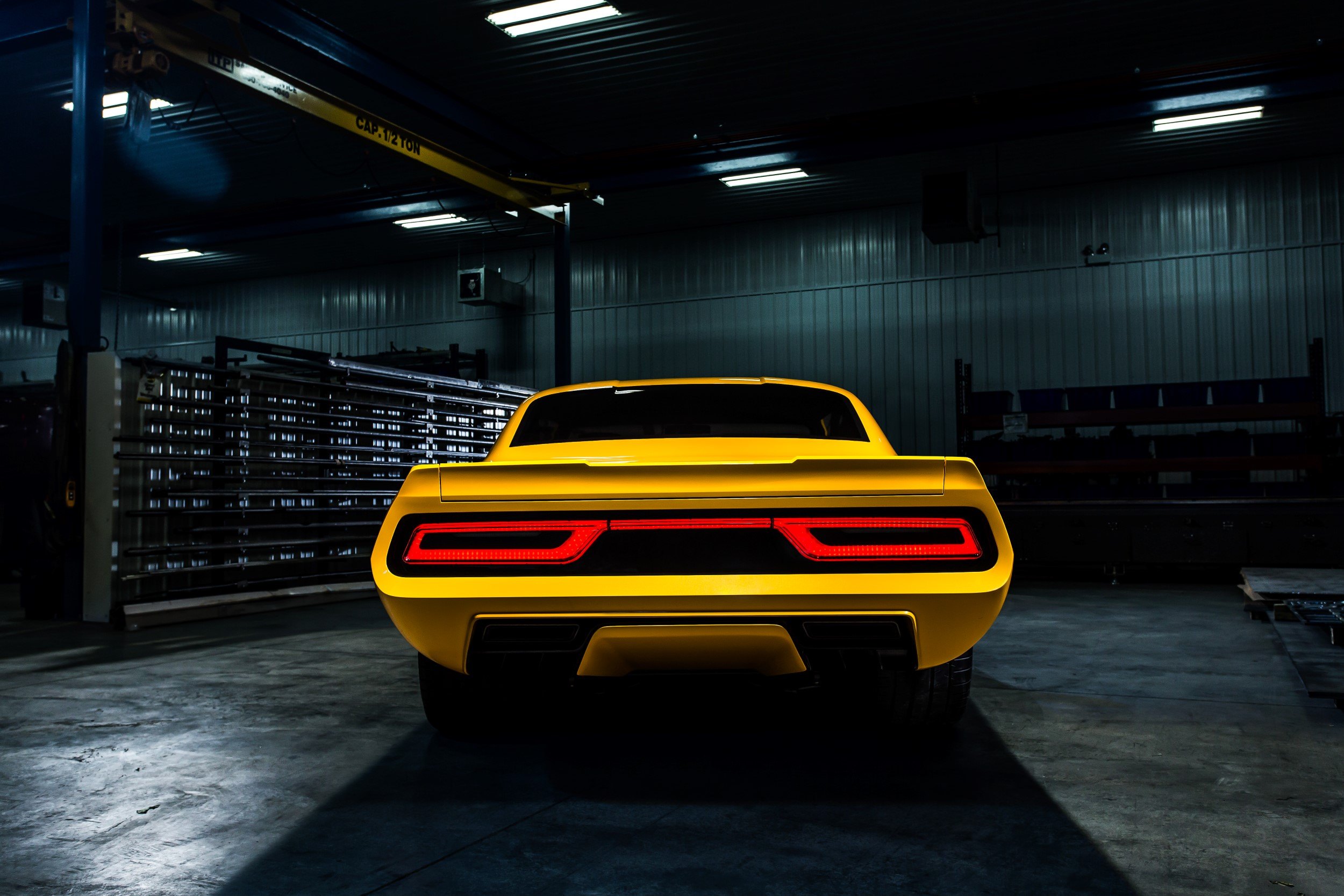 Red LED Taillights on Yellow Chevy Camaro - Photo by Roadster Shop.